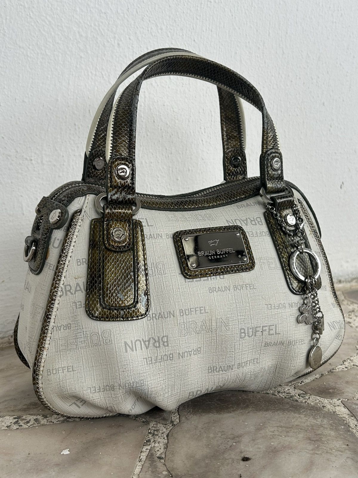 Braun Braun Buffel Mini Handle Beg Beige White Size ONE SIZE - 1 Thumbnail