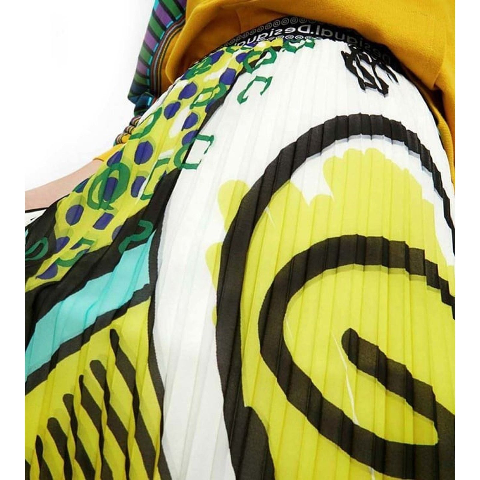 Desigual Desigual Women's Midi Multicolor Skirt Size 36 USA 8 Size 30" / US 8 / IT 44 - 4 Thumbnail