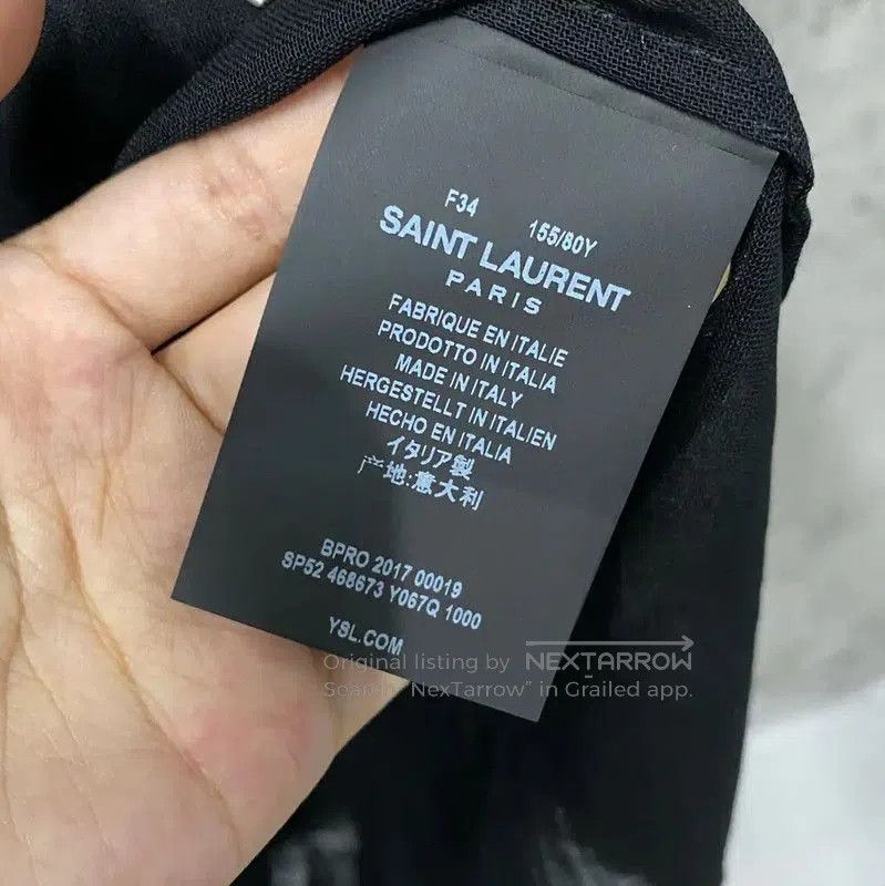 Yves Saint Laurent YSL Black Sheer Women's Shirt . Size XXS / US 00 / IT 34 - 6 Thumbnail