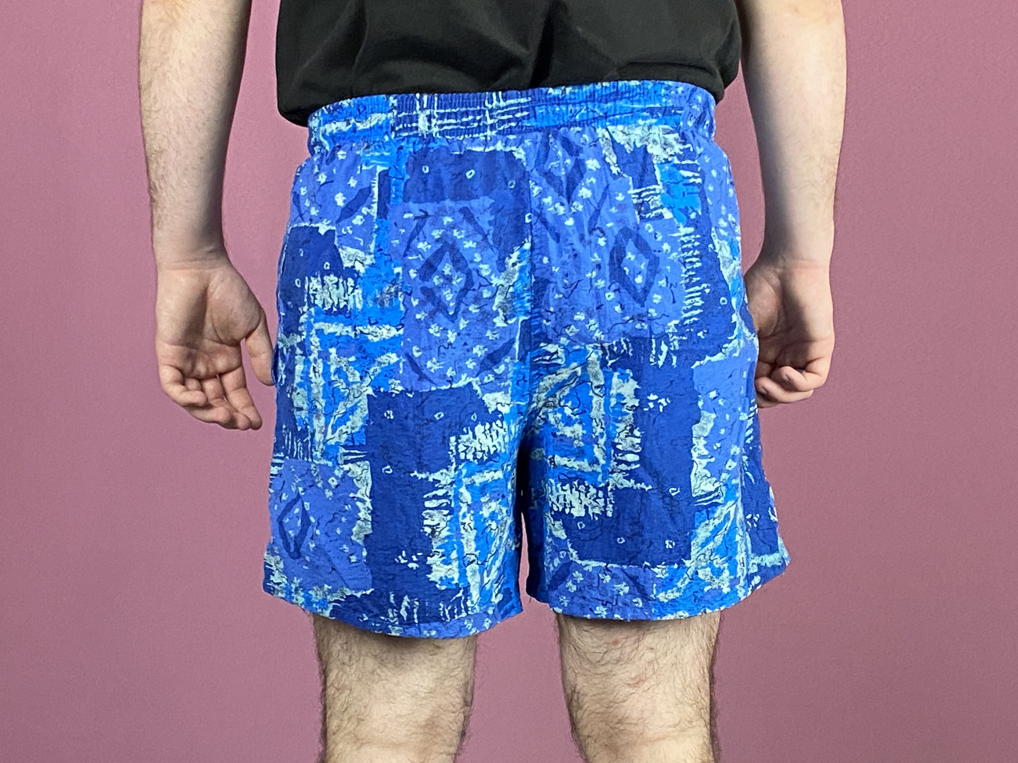 Designer × Vintage 90s Santostefano Vintage Men's Swim Shorts - Size L Size US 34 / EU 50 - 3 Thumbnail