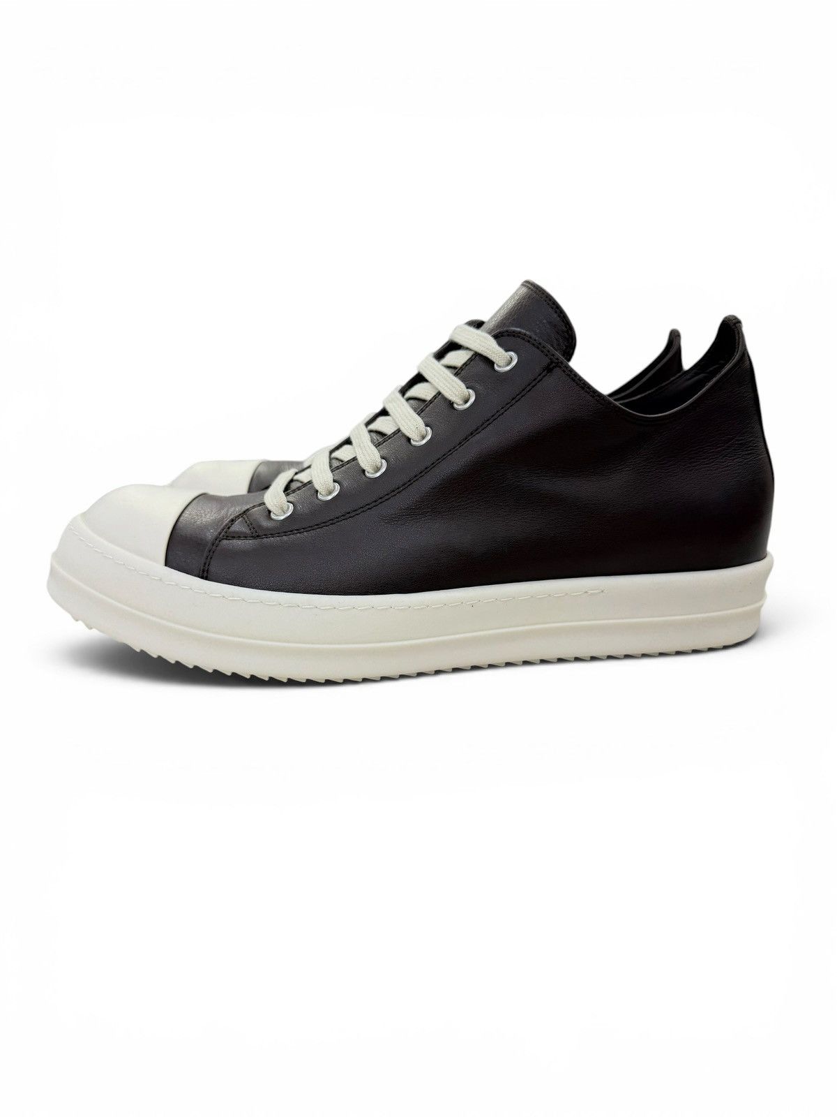 Rick Owens Rick Owens Ramone Low Brown Leather Sneakers Size US 11 / EU 44 - 2 Thumbnail
