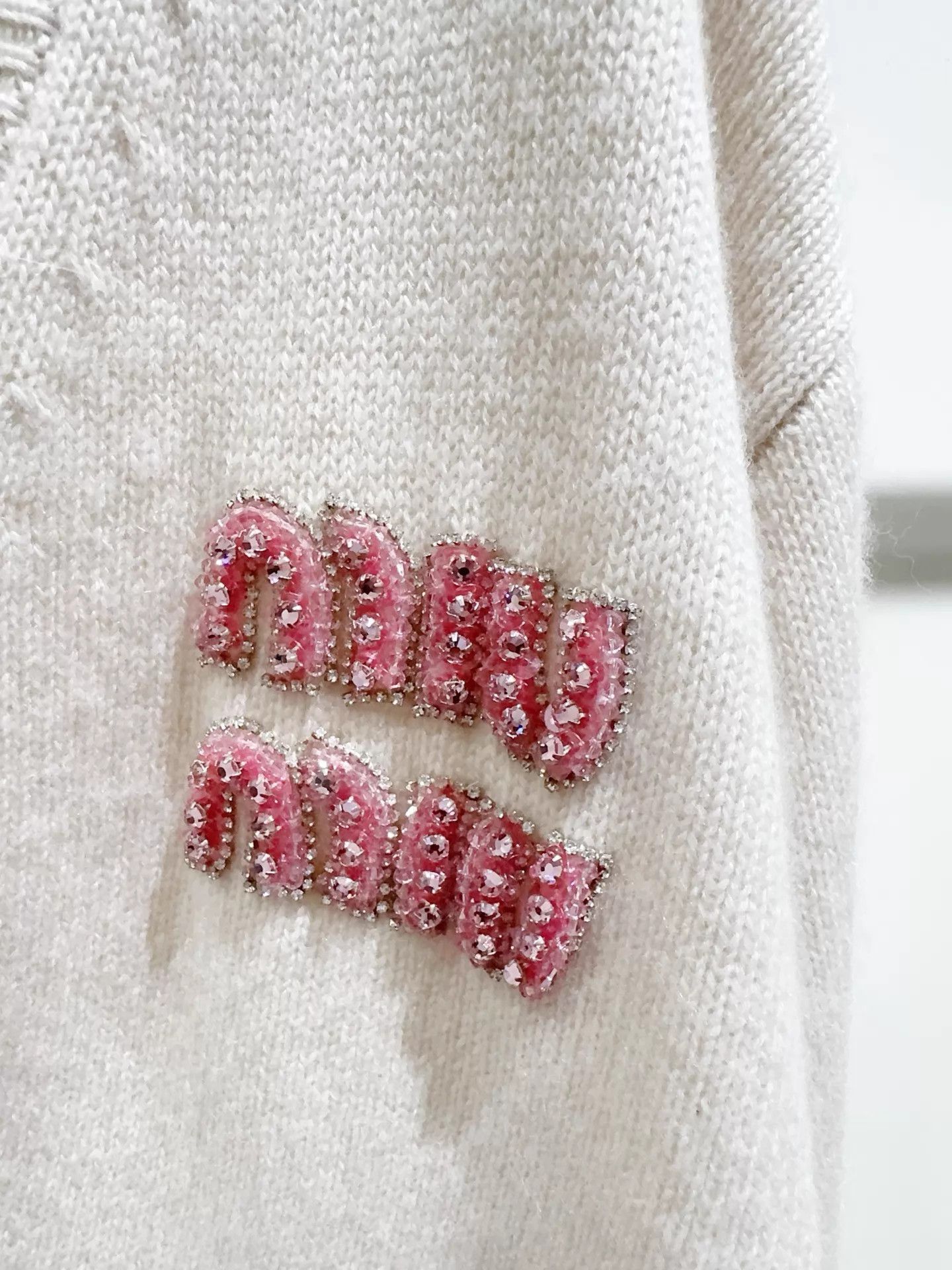 Miu Miu MIU MIU 24AW Pink Cashmere Cardigan Size 42 New with Tags Size M / US 6-8 / IT 42-44 - 2 Thumbnail