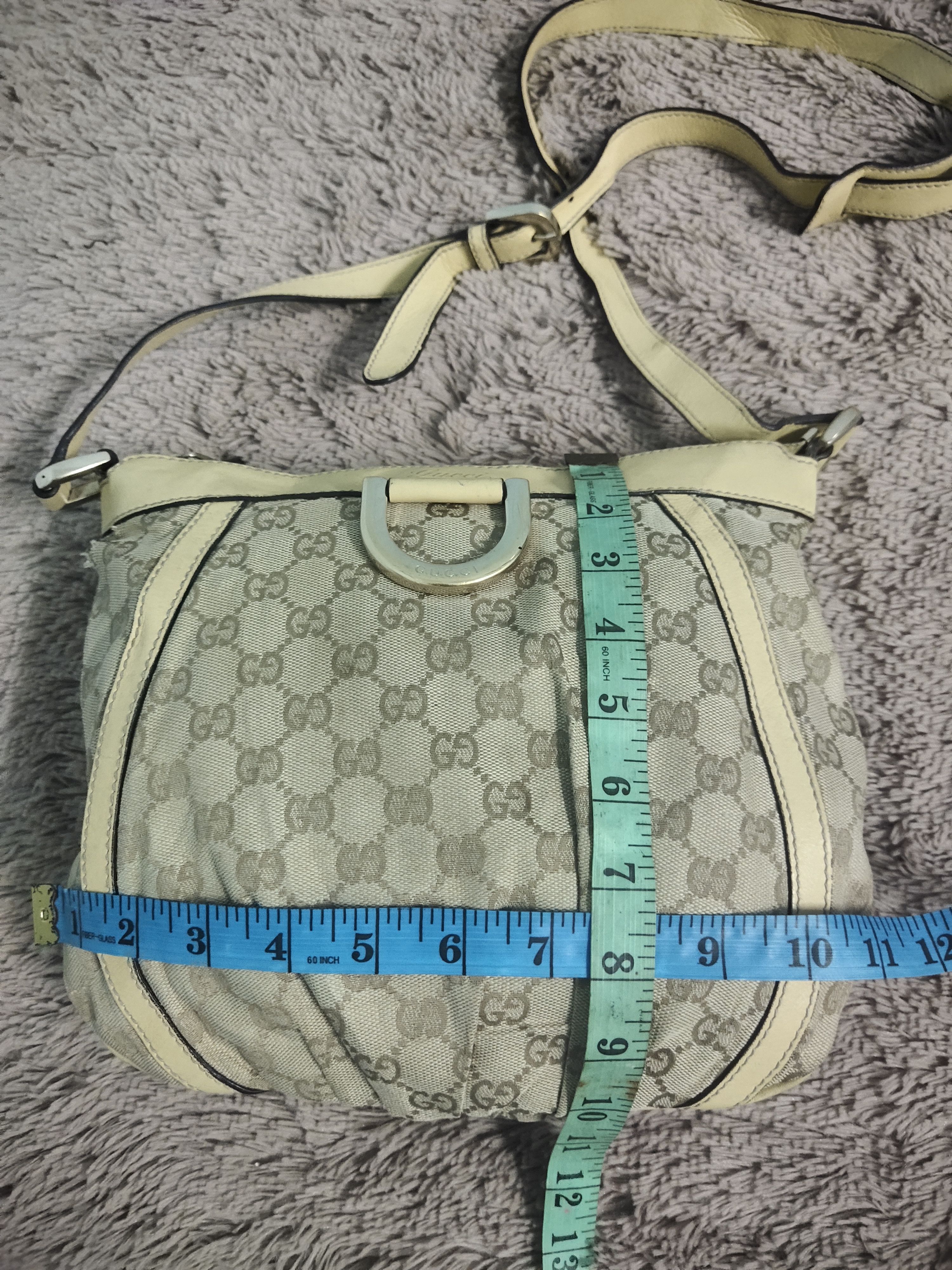 Gucci × Vintage Gucci Abbey D-Ring Pochette GG Canvas Brown Size ONE SIZE - 12 Thumbnail