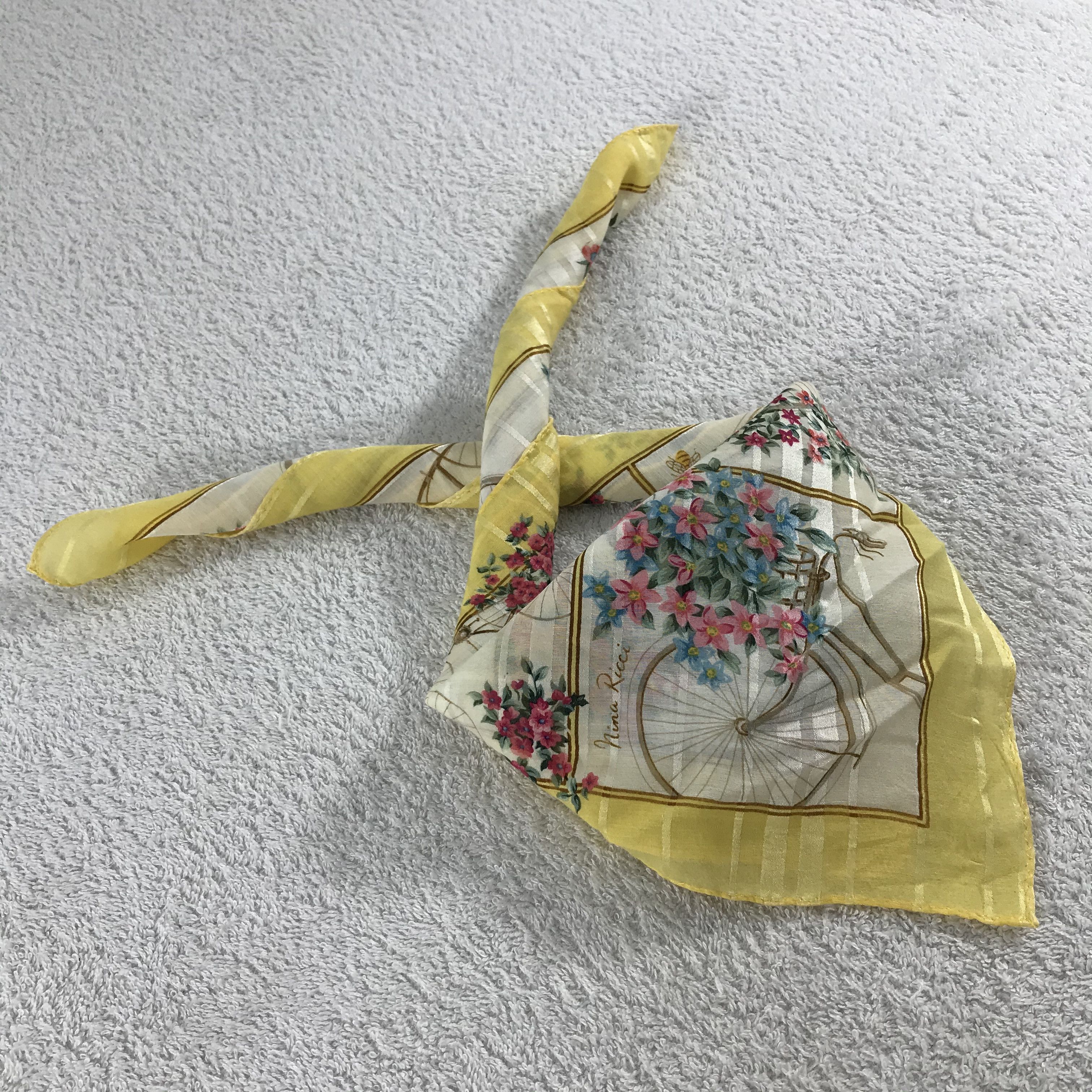 Nina Ricci × Vintage Nina Ricci Bandana / Handkerchief / Neckerchief - S166 Size ONE SIZE - 4 Thumbnail