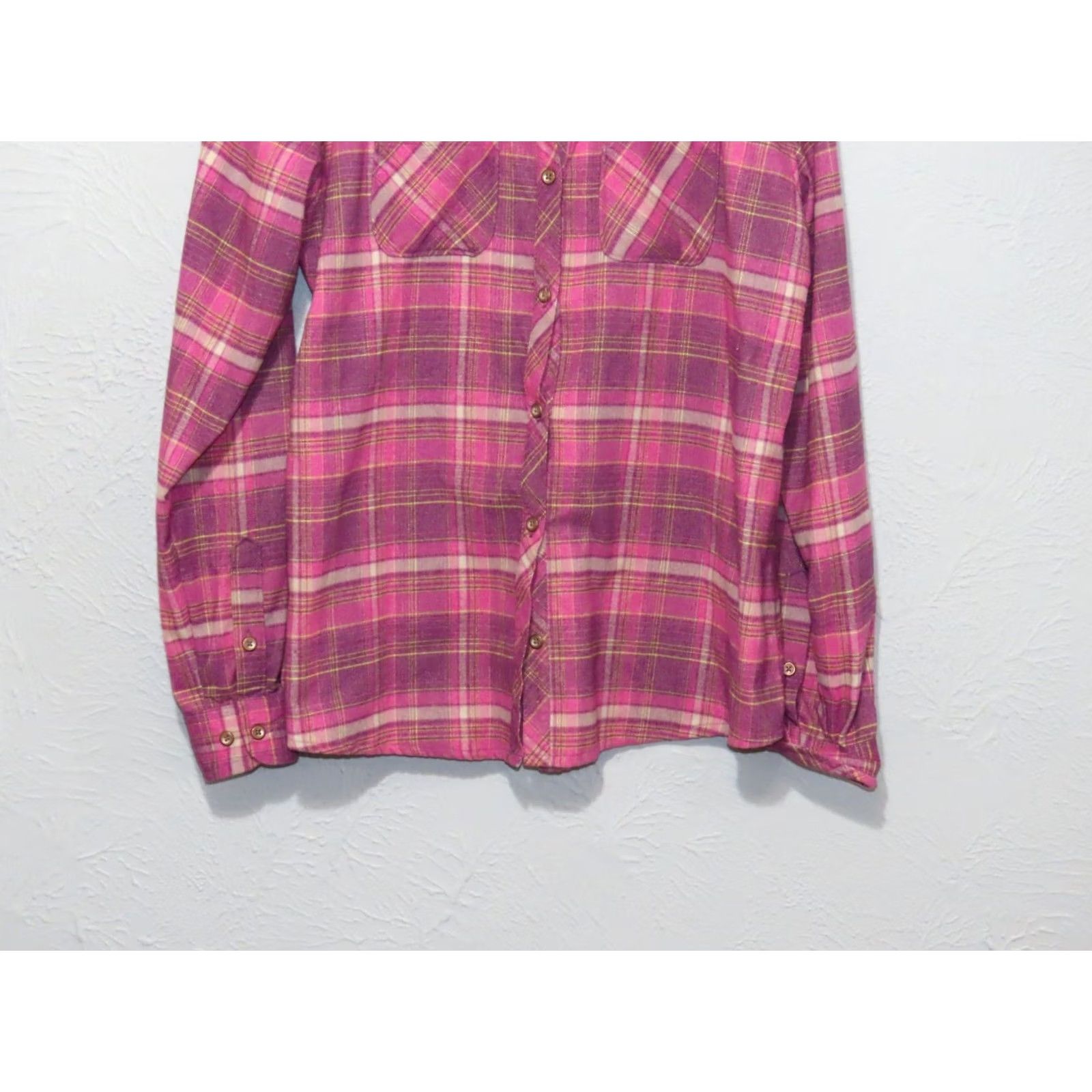 Vintage Cabela's Women's XL Flannel Long Sleeve Purple Shirt Top Button-Up Blouse Knit? Wait. Size XL / US 12-14 / IT 48-50 - 3 Thumbnail