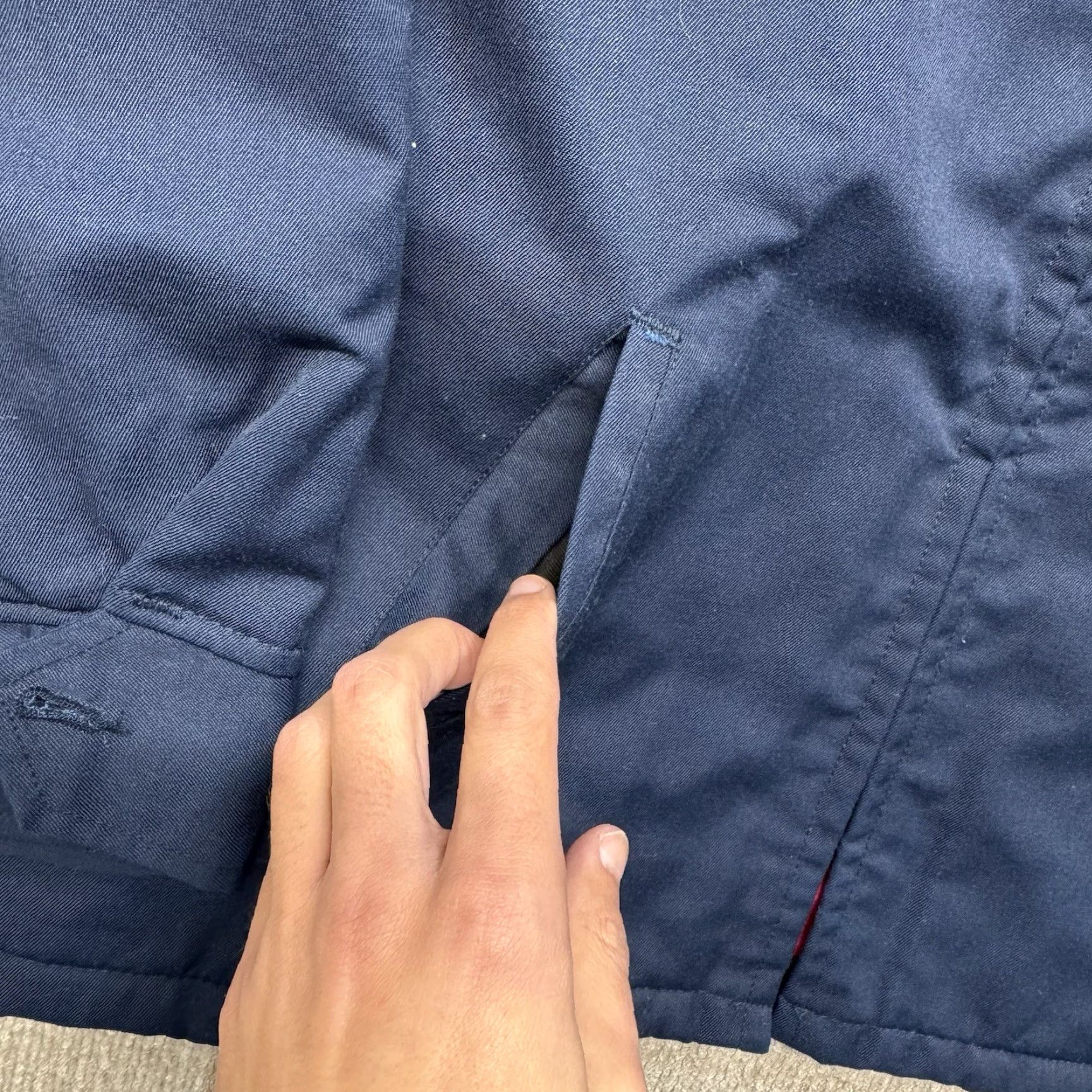 Vintage VINTAGE Uniform Work Jacket Bomber Jacket Mens XL Blue Full Zip Cotton Blend Canvas Quilt Lined 60s Size US XL / EU 56 / 4 - 5 Thumbnail