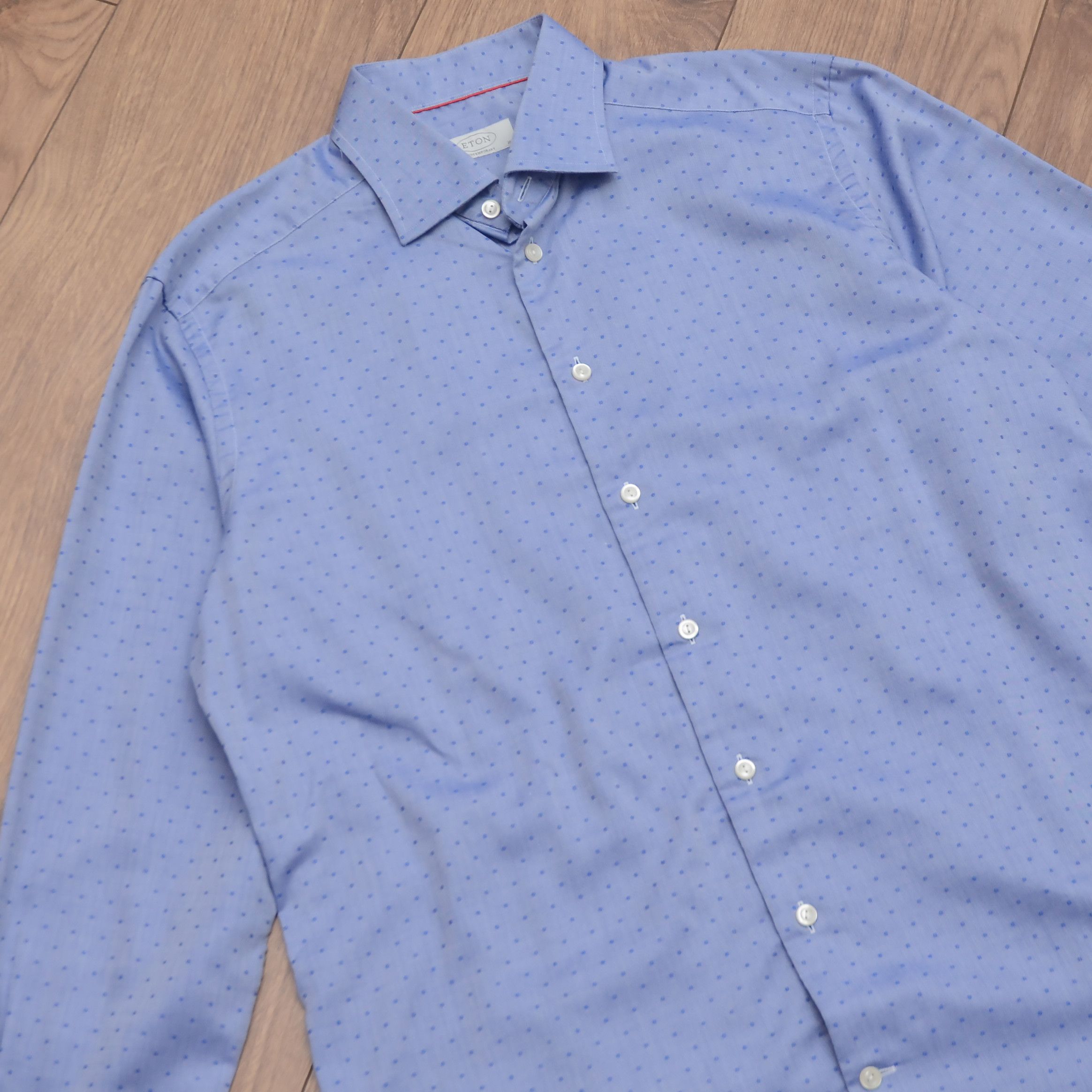 Eton Eton Contemporary Shirt size 16 41 Blue Mini Owl Print Size US L / EU 52-54 / 3 - 8 Thumbnail