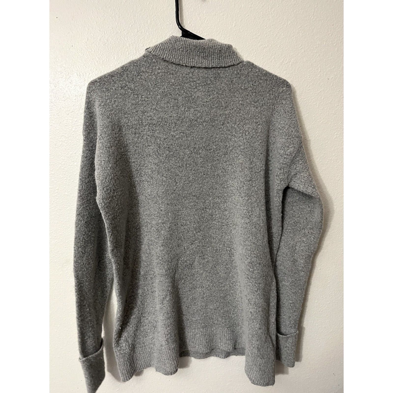 Vintage HALOGEN Gray Turtleneck Pullover Sweater Women Size Medium Size M / US 6-8 / IT 42-44 - 2 Thumbnail
