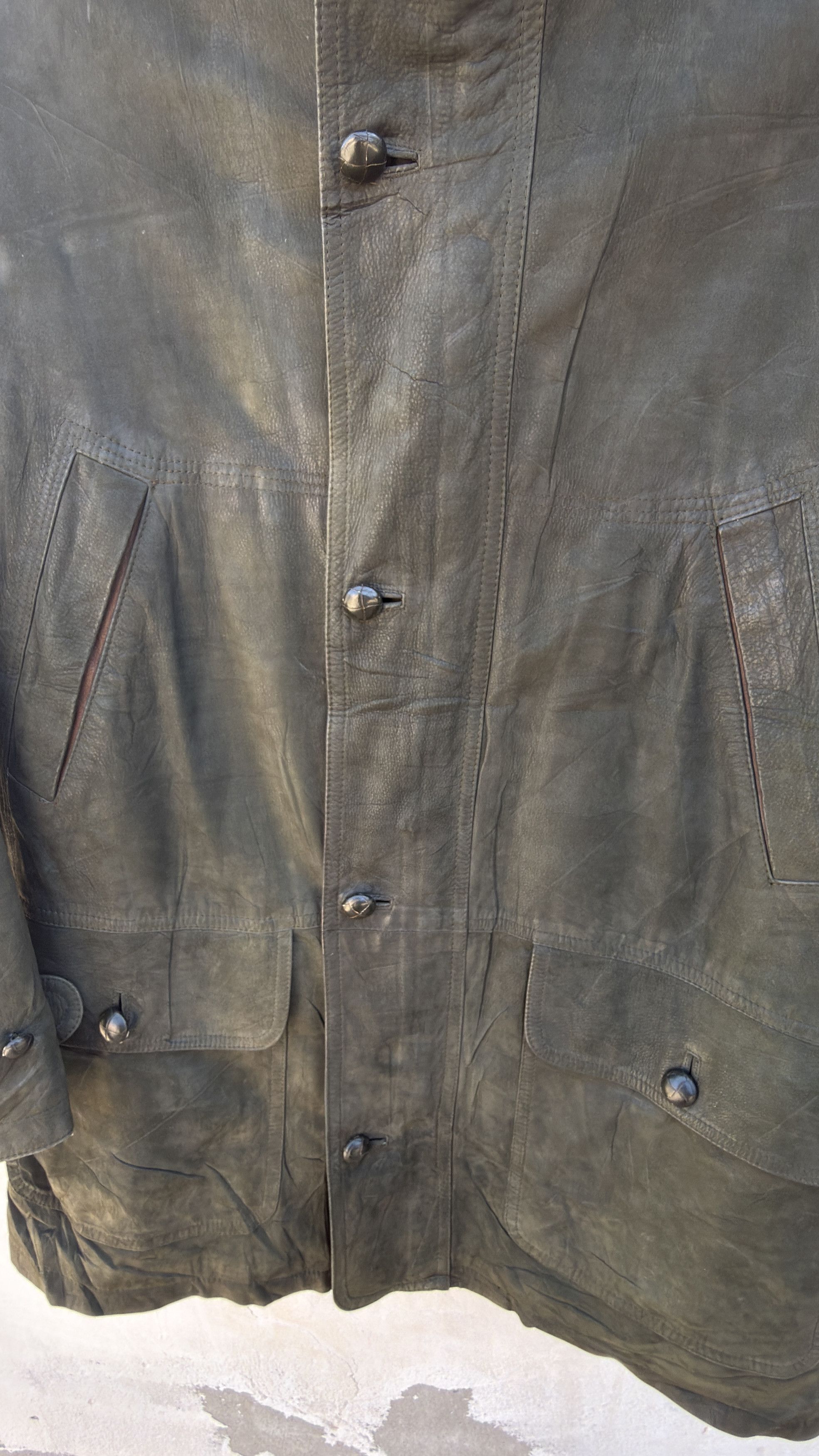 Burberry 🔥 Burberrys down jacket leather parka western Size US L / EU 52-54 / 3 - 5 Thumbnail