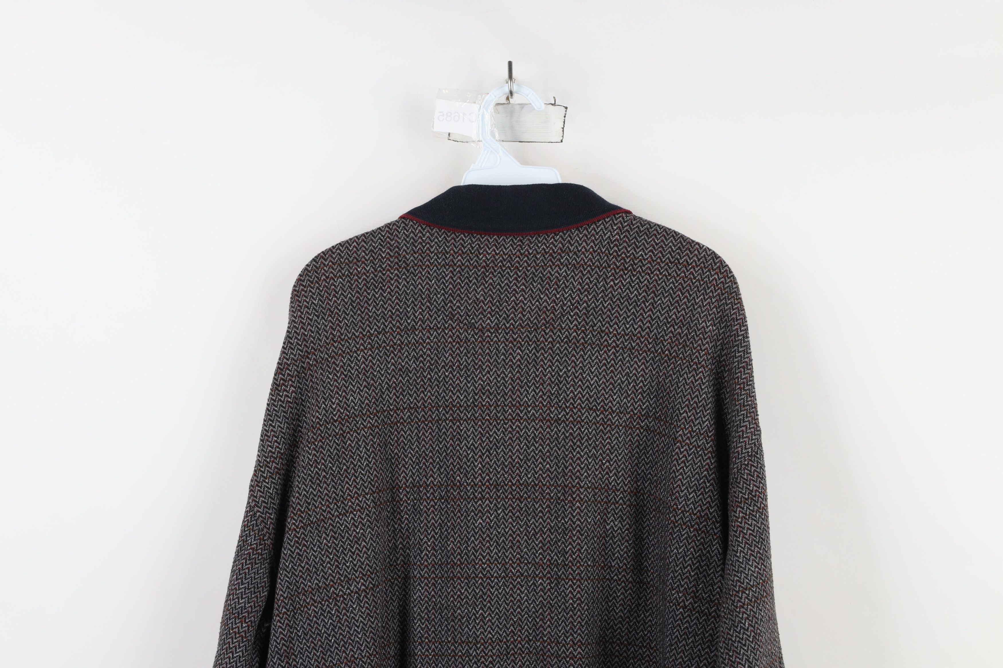 Vintage Vintage 90s Streetwear Herringbone Long Sleeve Rugby Polo Size US XL / EU 56 / 4 - 11 Thumbnail