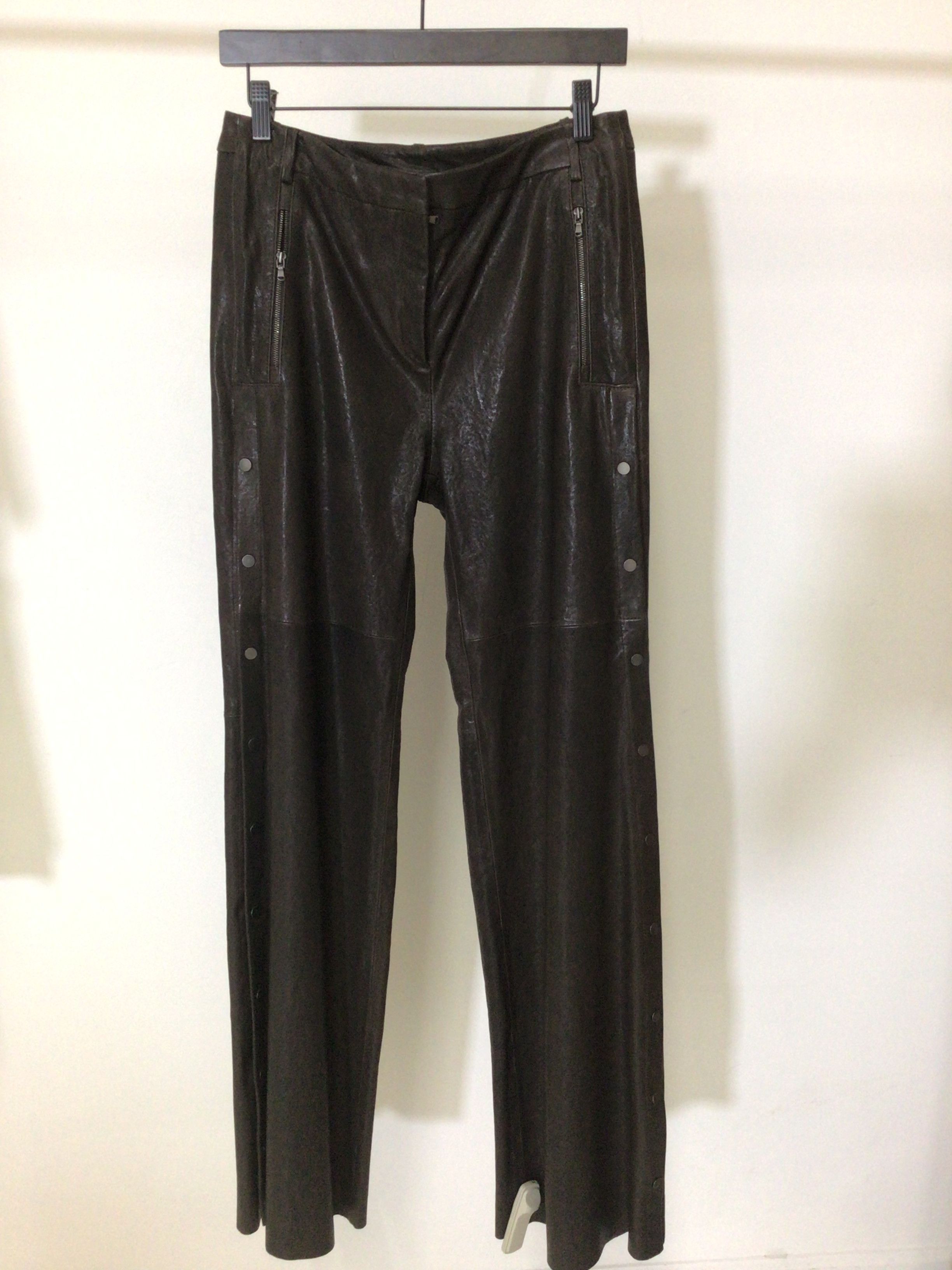 Ilaria Nistri Ilaria Nistri Brown Leather Trousers Size 27" / US 4 / IT 40 - 1 Thumbnail