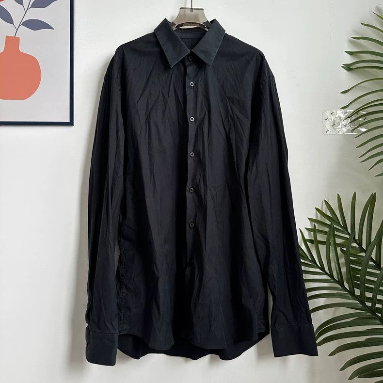 Prada Prada Black Long Sleeve Shirt - dmc Size US M / EU 48-50 / 2 - 1 Thumbnail