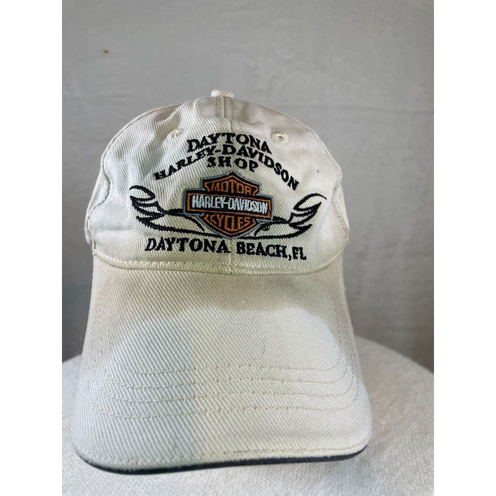 Harley Davidson Harley-Davidson Daytona Beach FL Hat Embroidered (Stained) Size ONE SIZE - 3 Thumbnail