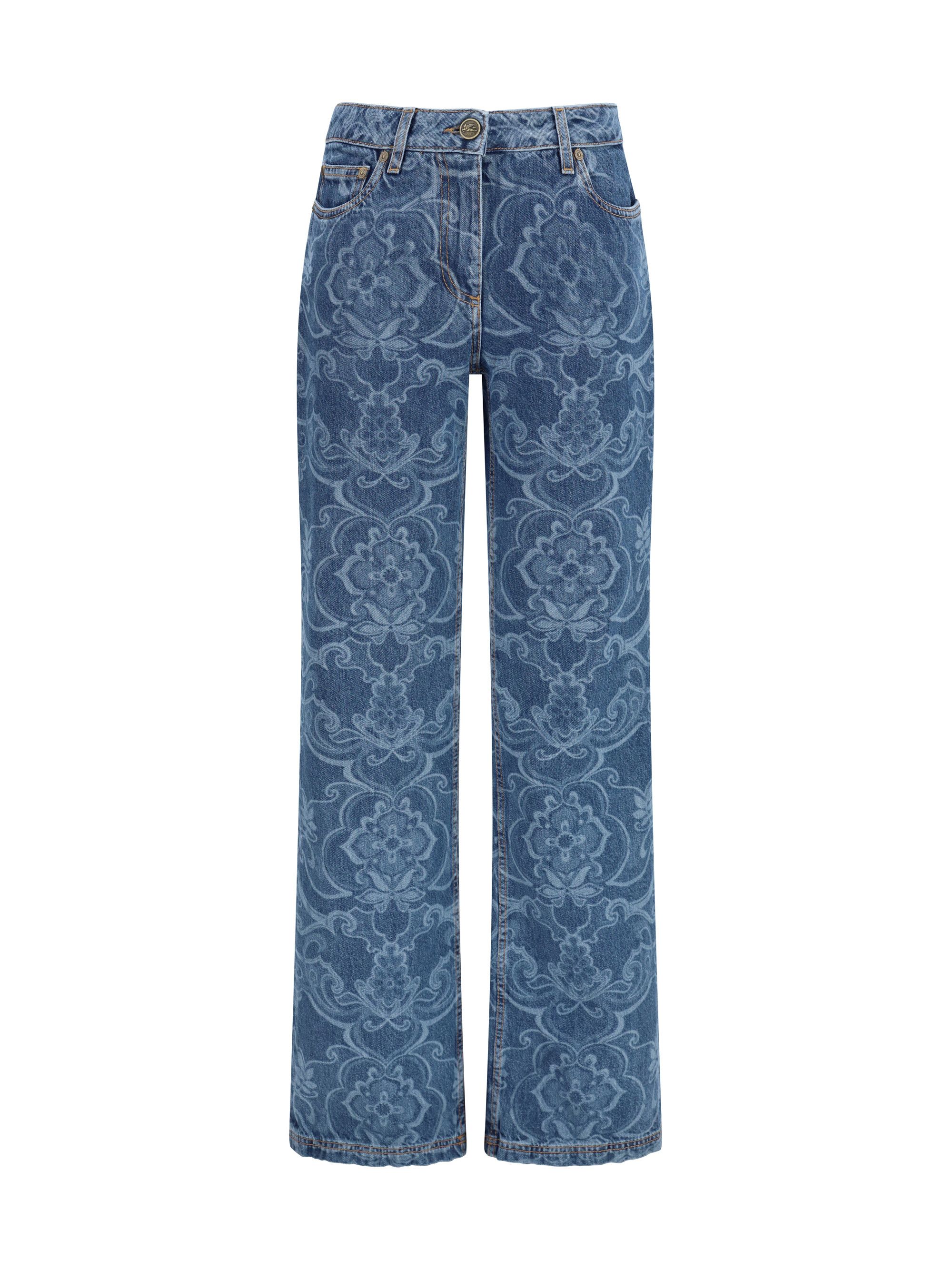 Etro Ornamental jacquard denim Jeans Size 28" / US 6 / IT 42 - 1 Thumbnail