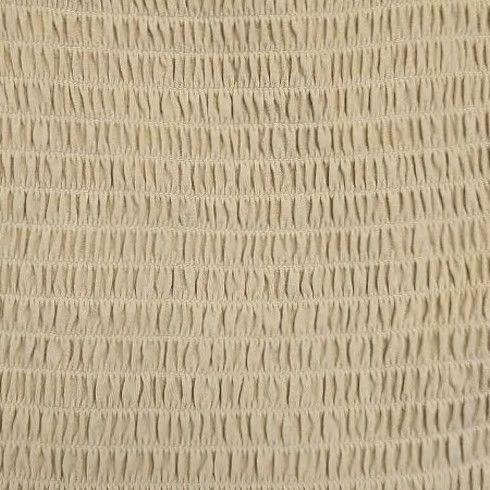 Abercrombie & Fitch Abercrombie & Fitch Smocked Cami Tank Beige Oatmeal Stretch Fitted Top Size S Dress? Size S / US 4 / IT 40 - 2 Thumbnail