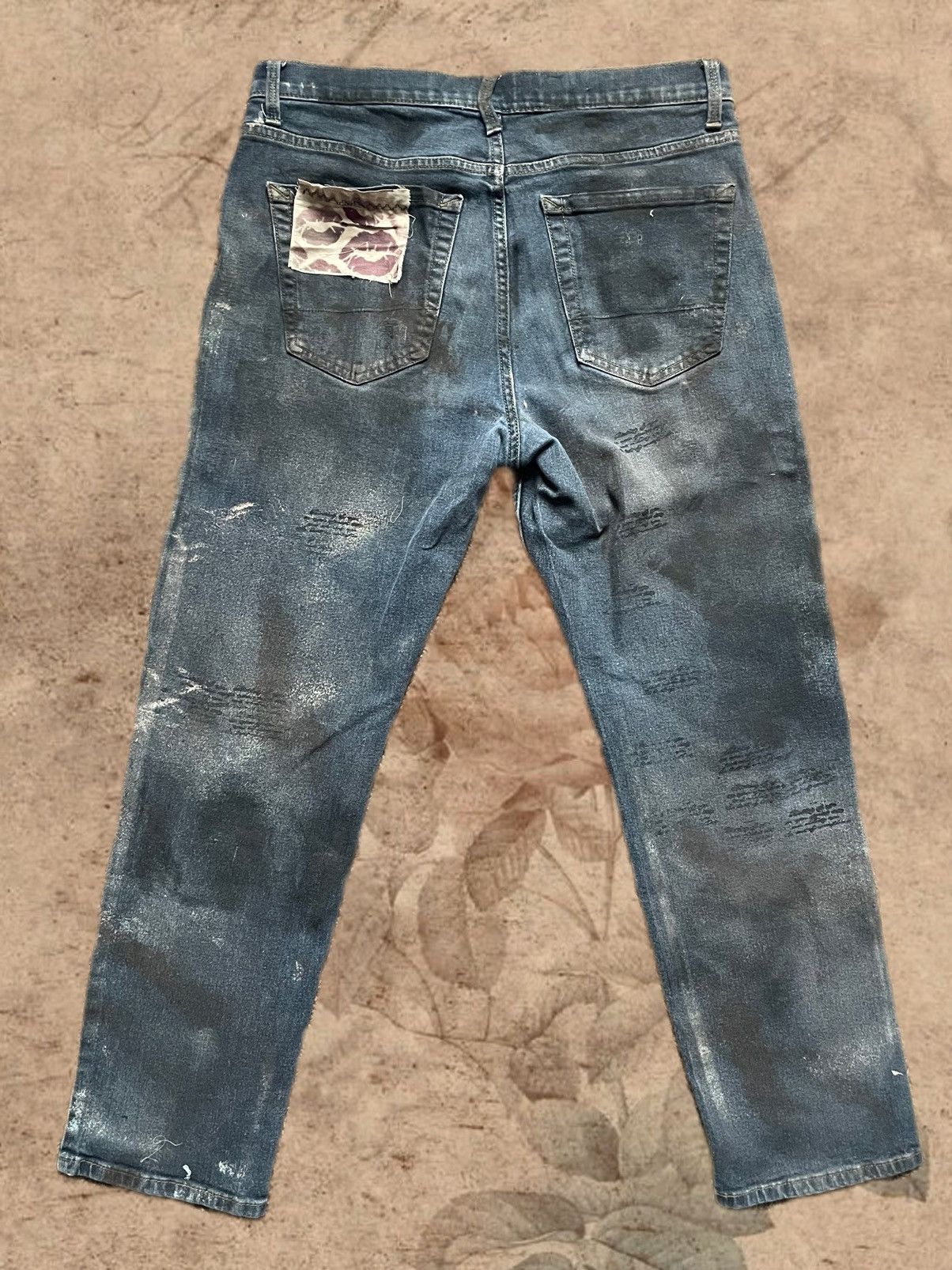 Handmade × Vintage love letter inspired custom denim Size US 32 / EU 48 - 2 Thumbnail