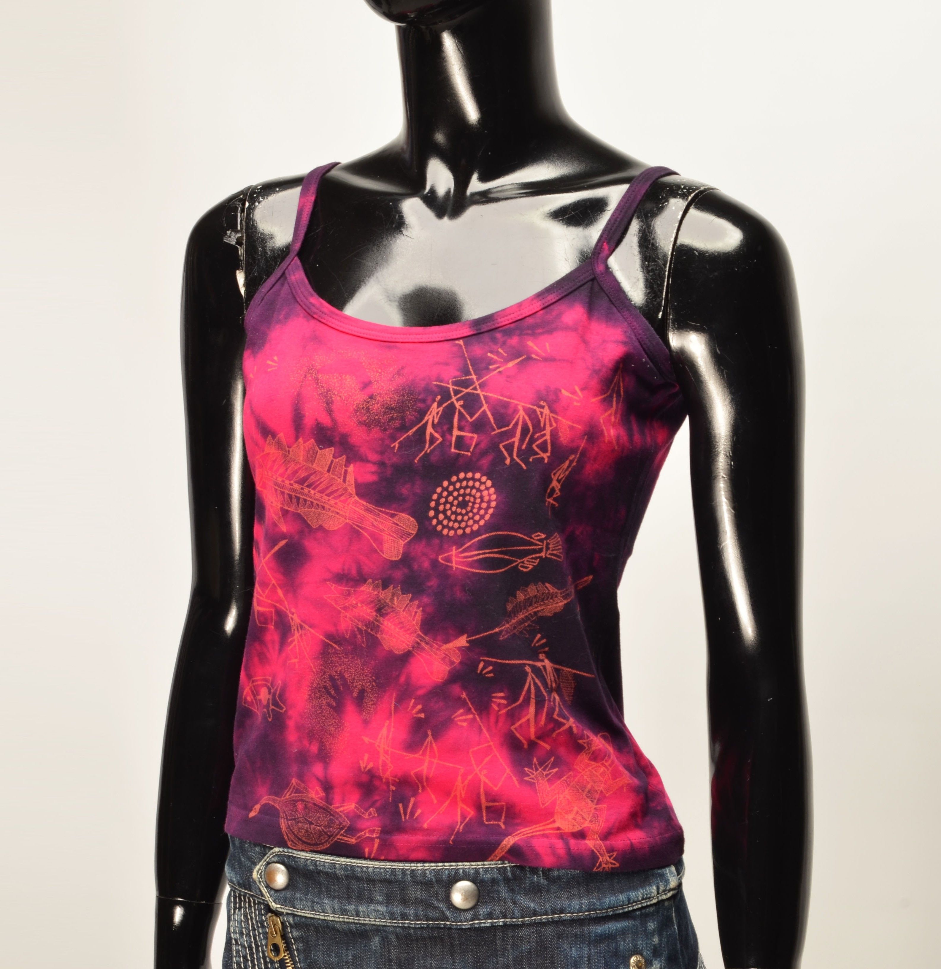 Vintage Vintage Australian Tie Dye Tribal Graphic Camisole Top Size S / US 4 / IT 40 - 2 Thumbnail