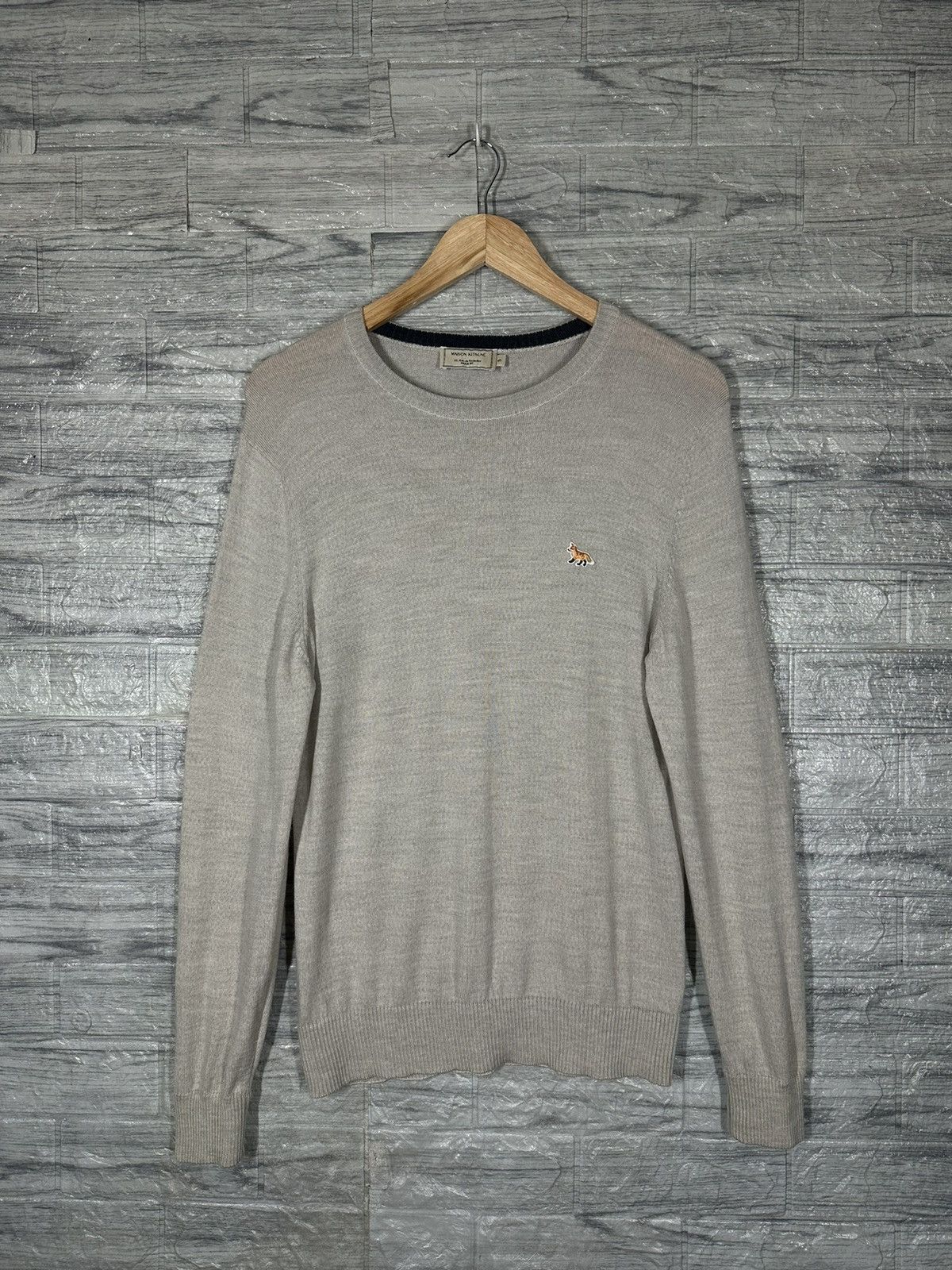 image of Cashmere Wool x Maison Kitsune (Cashmere) in Beige, Men's (Size Small)