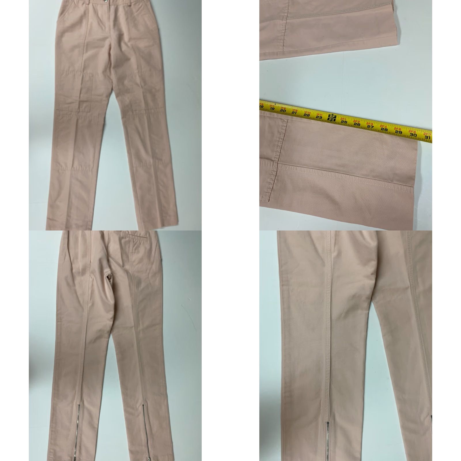 DKNY DKNY Womens Pants 28x30 pink zipper straight city Pants Women Regular 28in Pink Chino Slimming Stretch Size 28" / US 6 / IT 42 - 8 Thumbnail