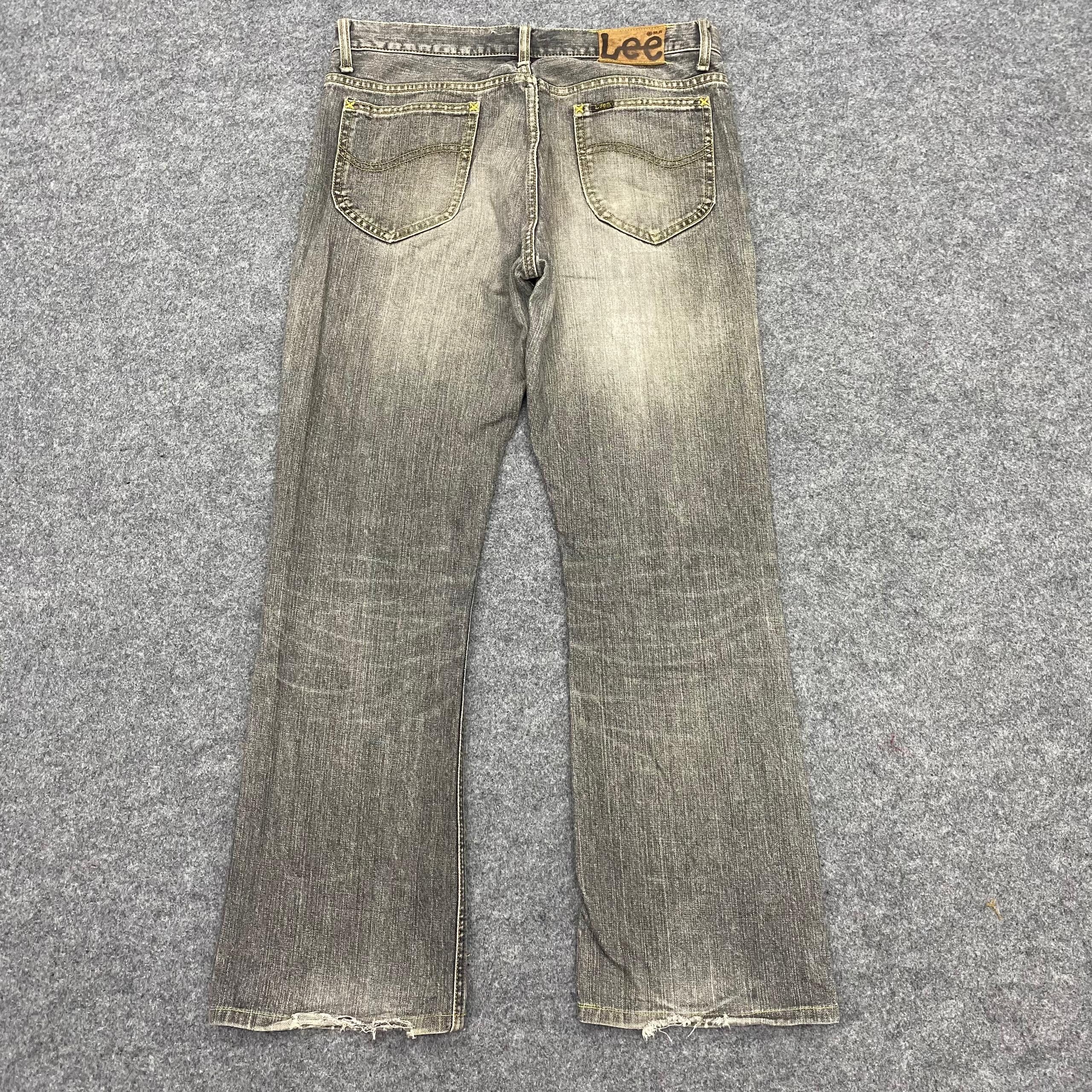 Japanese Brand 💥Flare💥Vintage 90s Lee Riders Distressed Denim Size US 33 - 3 Thumbnail