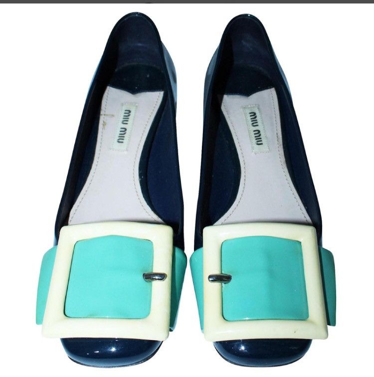 Miu Miu Miu Miu Patent Leather Block Heels Size US 6.5 / IT 36.5 - 6 Thumbnail