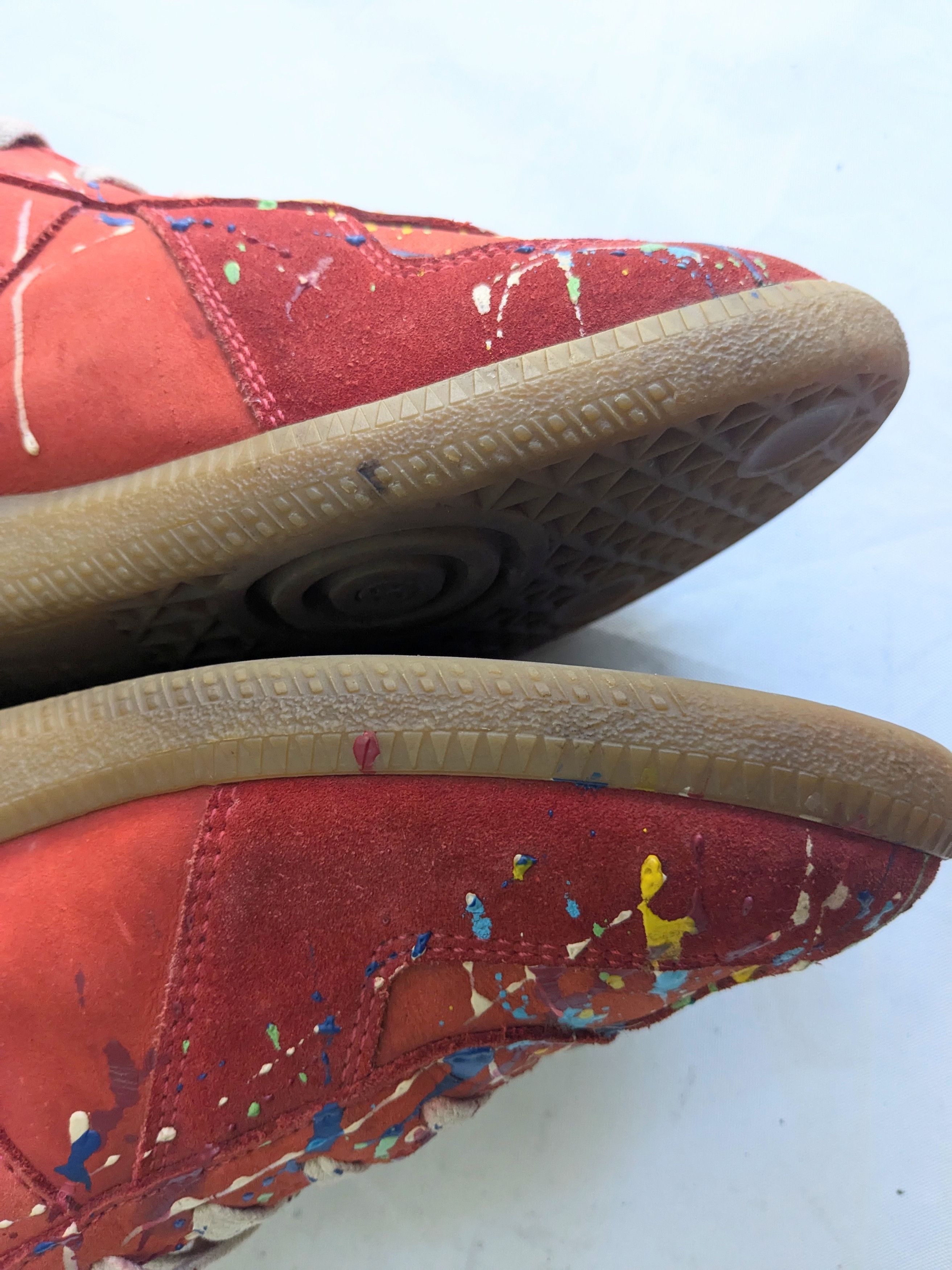Maison Margiela Maison Margiela GAT Replica Red 10 43 Low Top Paint Splatter Size US 10 / EU 43 - 11 Thumbnail