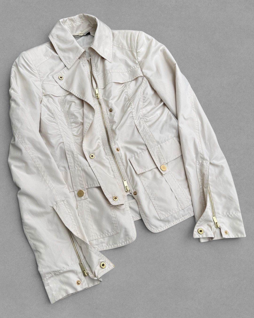 Gucci SS 2004 Gucci By Tom Ford Military Biker Windbreaker Jacket Size M / US 6-8 / IT 42-44 - 1 Thumbnail