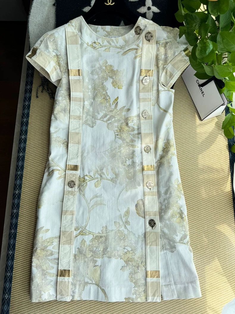 Chanel Chanel Greek series Double C gold coin buckle floral stitch Size XXS / US 00 / IT 34 - 1 Thumbnail