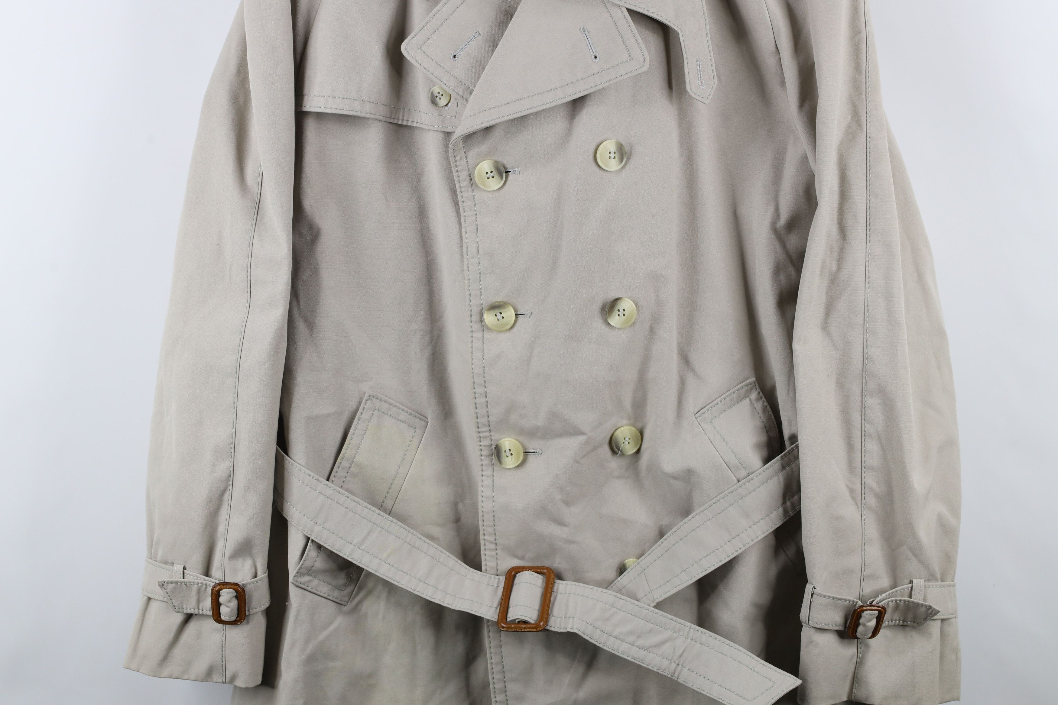 Vintage Vintage 70s Streetwear Lined Heavy Belted Trench Coat Beige Size US XXL / EU 58 / 5 - 3 Thumbnail