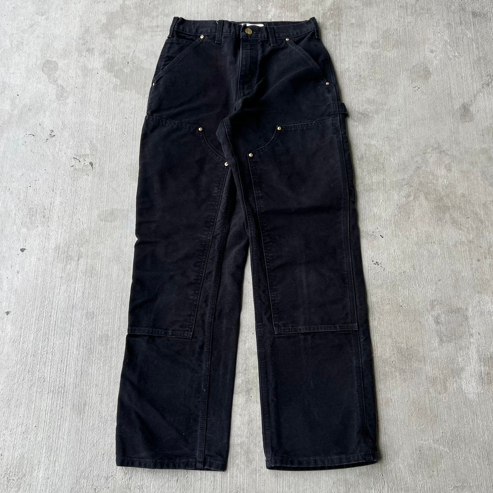Carhartt × Vintage Vintage Y2K Carhartt black double knee work carpenter pants Size US 27 - 1 Thumbnail