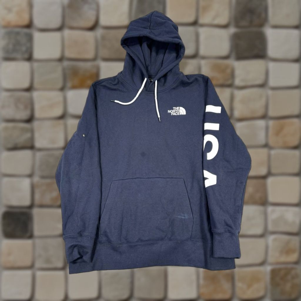 The North Face The North Face Hoodie Womens XL Blue Pullover Logo Pockets USA Outdoor Activewear Winter, Spring, Fall Womens Size XL / US 12-14 / IT 48-50 - 1 Thumbnail