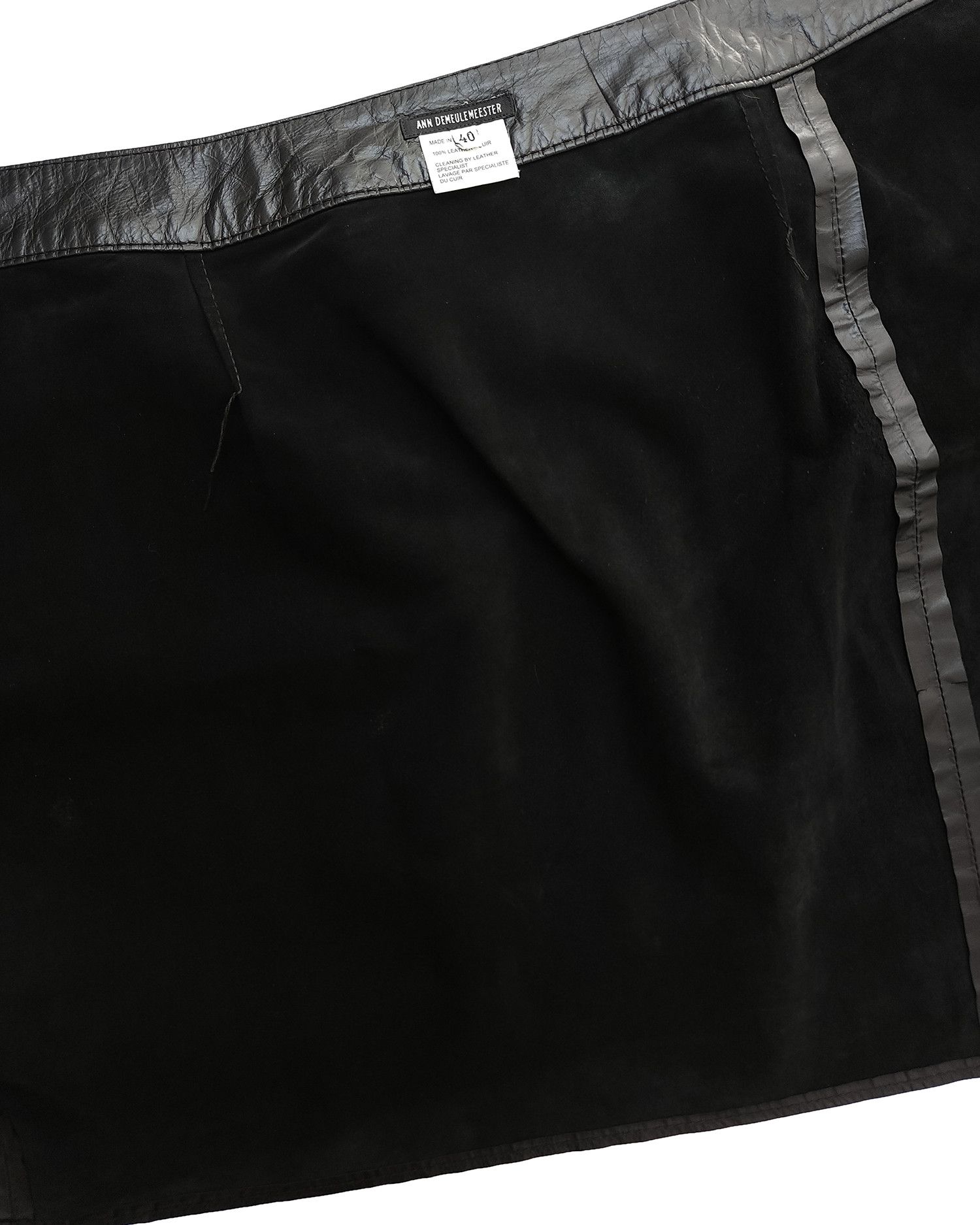 Ann Demeulemeester Ann Demeulemeester Black Leather Wrap Mini Skirt Size 30" / US 8 / IT 44 - 4 Thumbnail