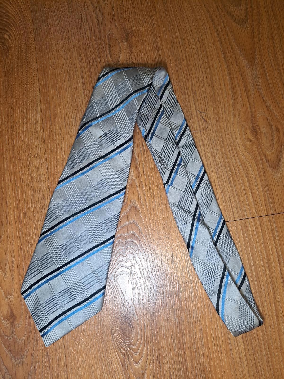 Donald Trump Donald Trump Signature Collection Tie Plaid Gray Blue Silk Size ONE SIZE - 5 Thumbnail