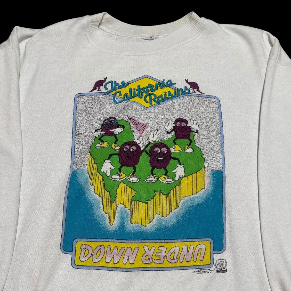 Vintage 80s The California Raisins Down Under Sweatshirt Mens S Boxy Size US S / EU 44-46 / 1 - 2 Thumbnail