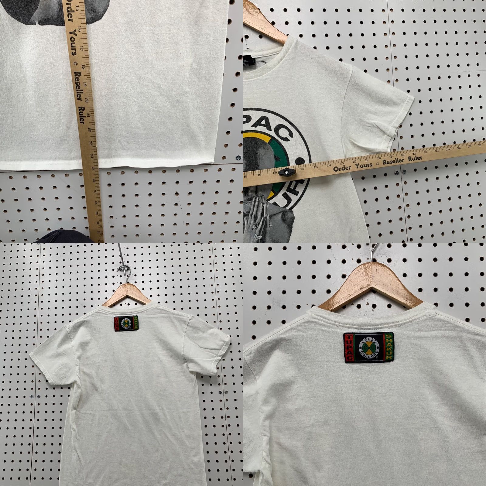 Vintage VINTAGE Cross Colours Tupac Shakur Shirt Mens XS White Hip Hop Graphic Print T-Shirt, 16x25, Short Sleeve, Crew Neck, 90s Mens XS Size US XS / EU 42 / 0 - 9 Thumbnail