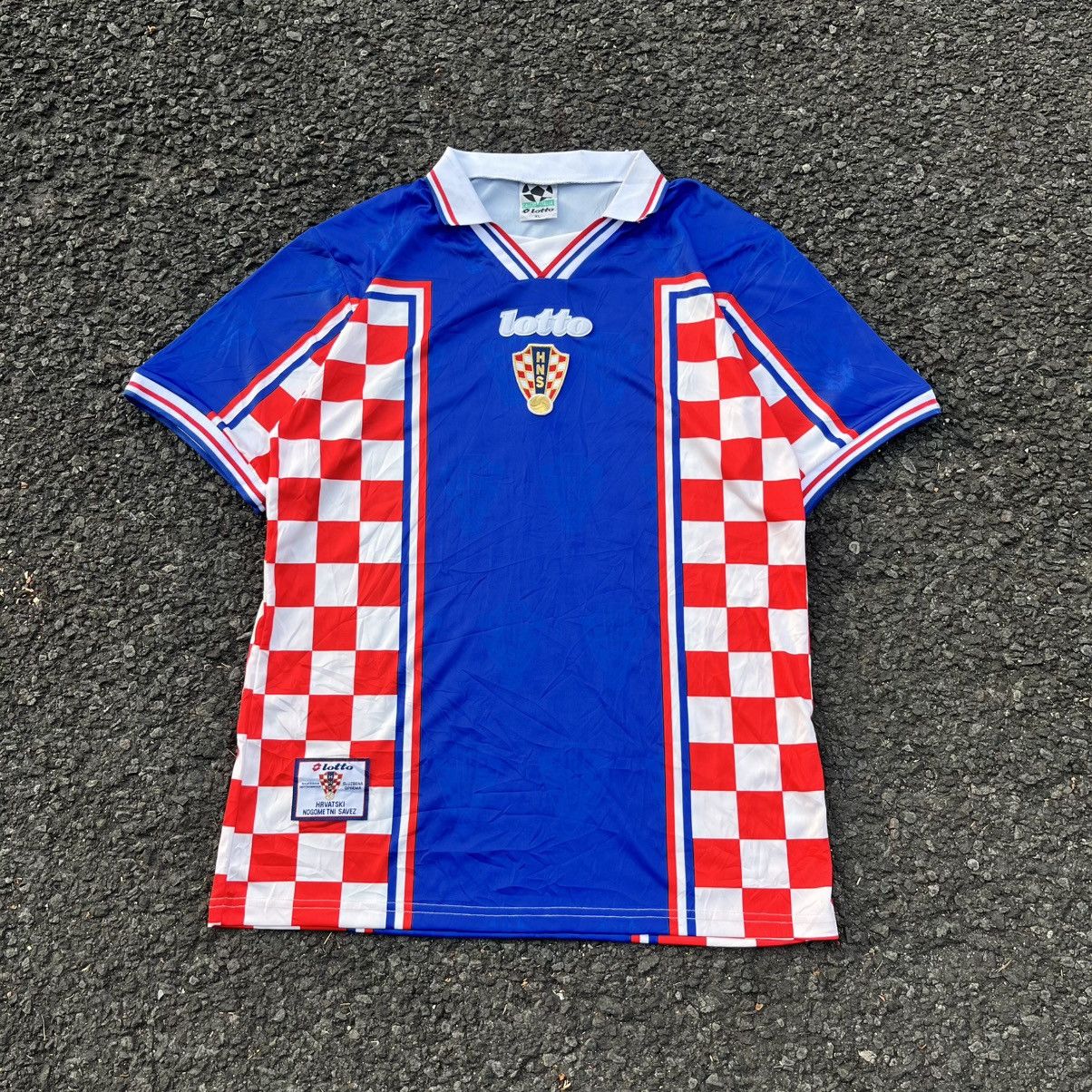 Lotto Sport Vintage Croatia 1998 Away Size US L / EU 52-54 / 3 - 1 Thumbnail