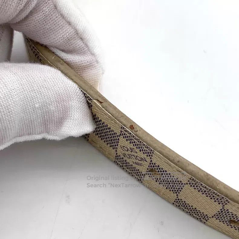 Louis Vuitton Louis Vuitton Damier Beige Checkerboard Gold Buckle Belt Size ONE SIZE - 9 Thumbnail
