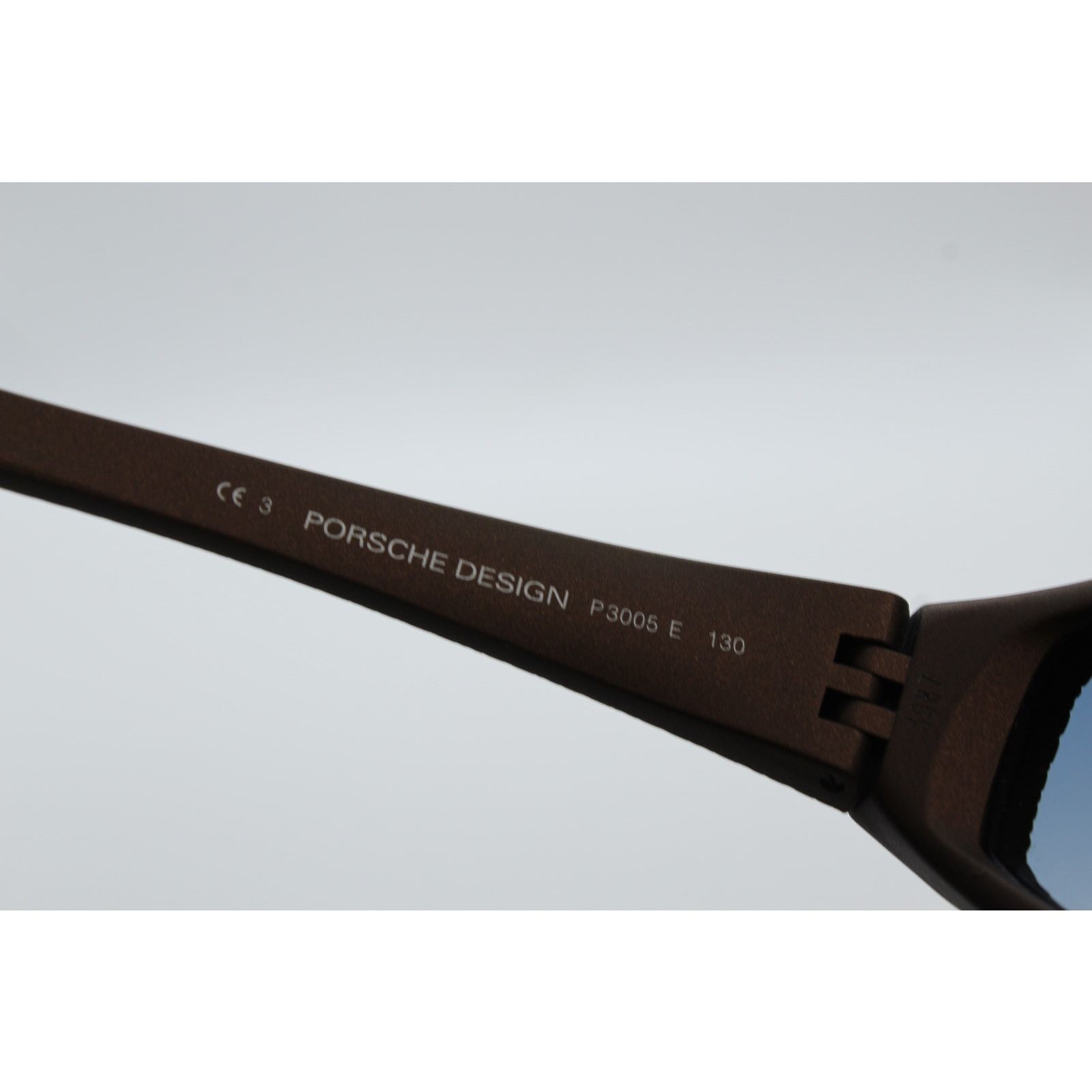 Porsche Design Porsche Design P3005E Textured Brown Blue Lens Sunglasses Size ONE SIZE - 5 Thumbnail