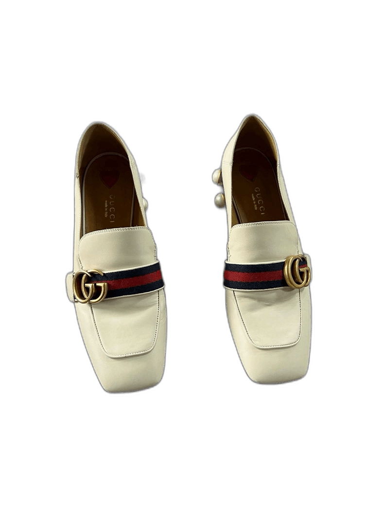 Gucci gucci pearl-embellished high heel shoes Size US 7 / EU 40 - 1 Thumbnail