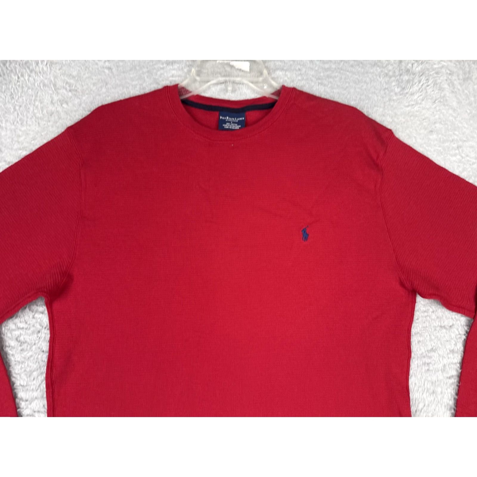 Polo Ralph Lauren Polo Ralph Lauren Shirt Mens Large Red Long Sleeve Thermal Waffle Knit Sleepwear Size US L / EU 52-54 / 3 - 4 Thumbnail