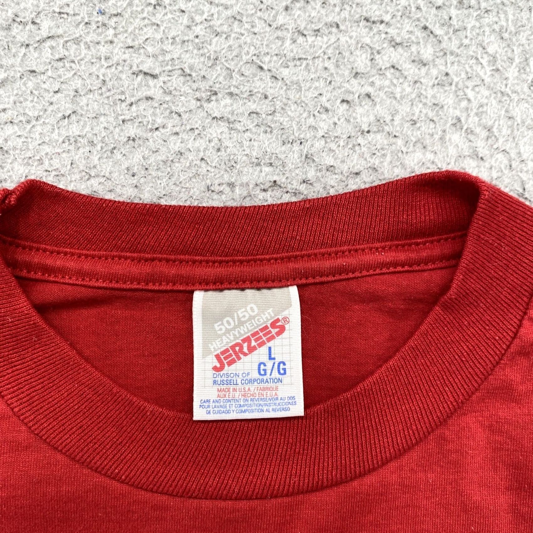 Jerzees VINTAGE Casino Jackpot Majestic Pines Wisconsin T-Shirt Mens L Red Graphic Tee 90s Halloween Mens Size US L / EU 52-54 / 3 - 3 Thumbnail
