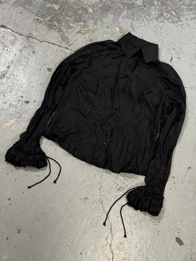 Just Cavalli AW2003 Cavalli Black Crinkled Shirt Size S / US 4 / IT 40 - 5 Thumbnail
