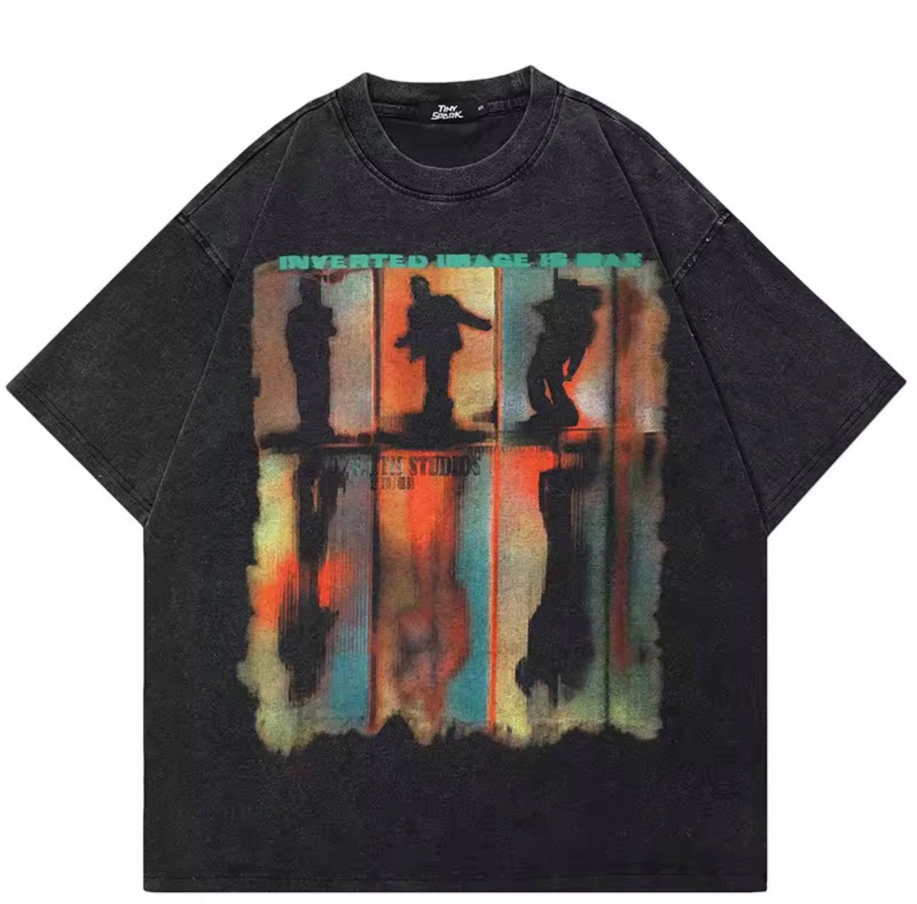 Japanese Brand Streetwear Oversized Graphic Washed Shadow T-Shirt Size US M / EU 48-50 / 2 - 1 Thumbnail