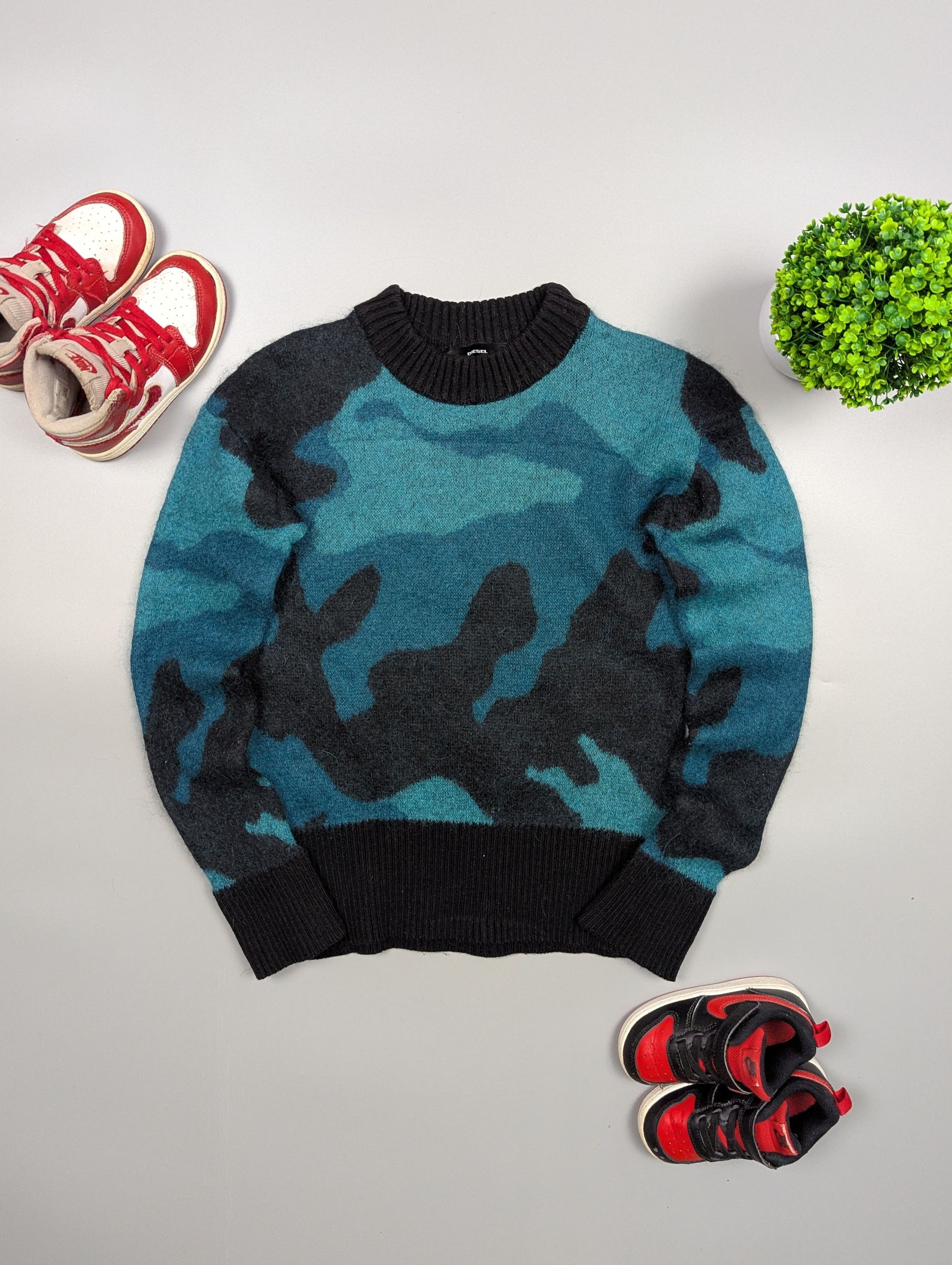 Diesel DIESEL Women's Camouflage Trendy Wool Y2k Sweater Size XS / US 0-2 / IT 36-38 - 1 Thumbnail