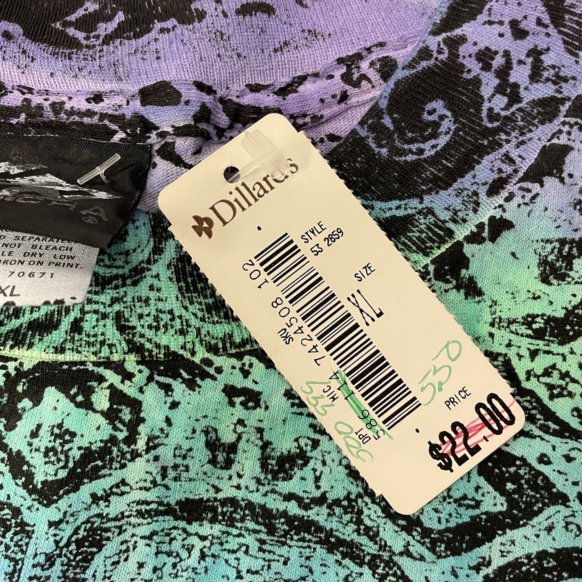 Gotcha NEW NWT Deadstock Vtg GOTCHA NEON Electric Wave T Shirt Size US M / EU 48-50 / 2 - 5 Thumbnail
