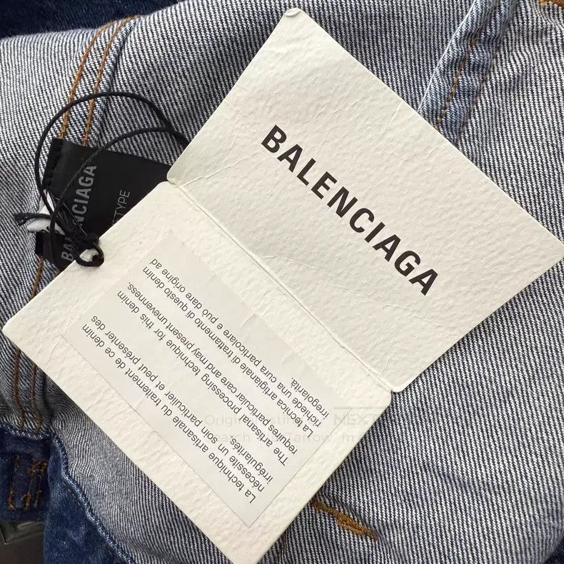 Balenciaga Balenciaga Back Logo Blue Long Sleeve Denim Jacket Size XS / US 0-2 / IT 36-38 - 8 Thumbnail