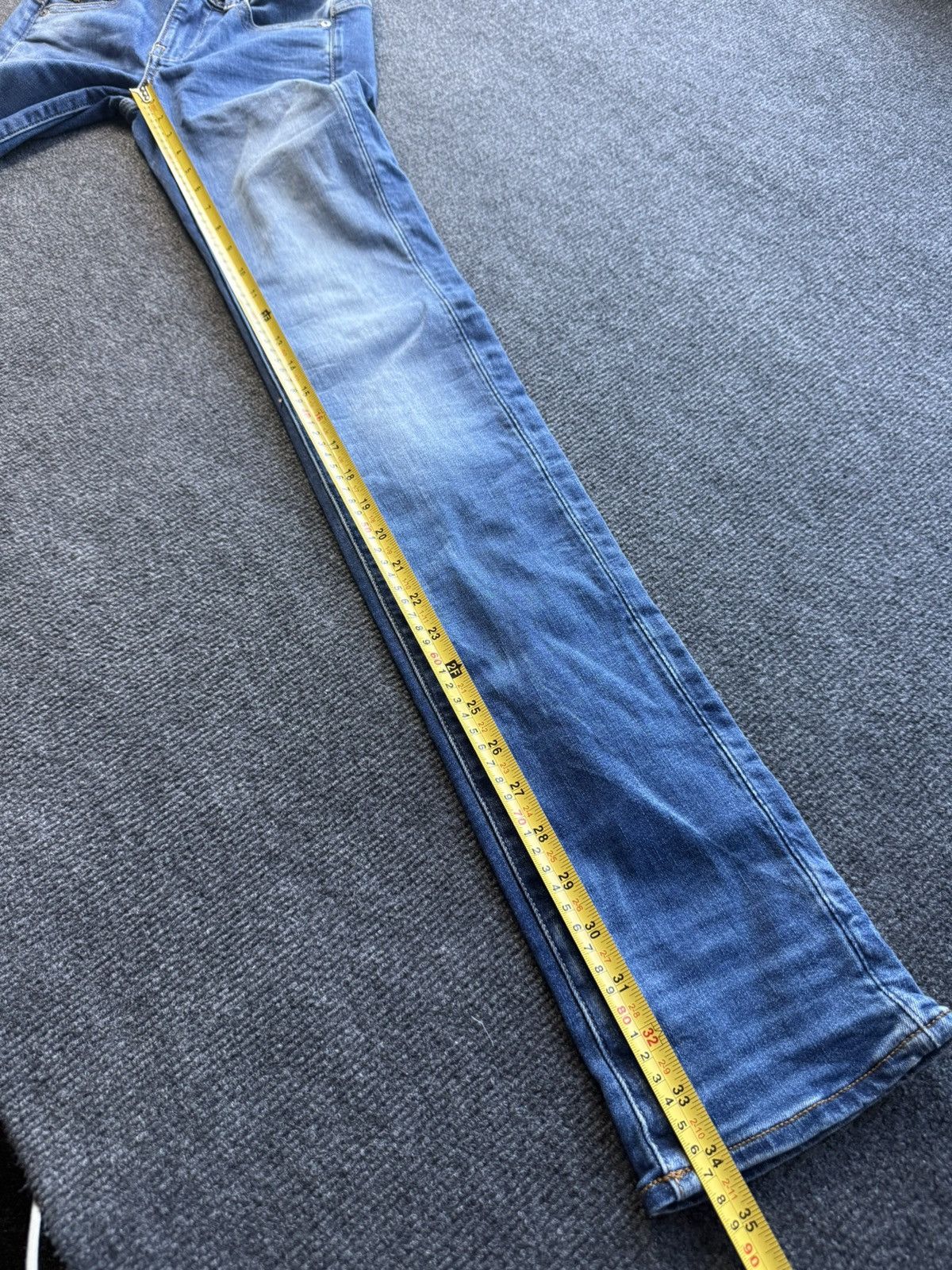 G-Star NWT 00s G-Star RAW Midge Mid Straight Jeans Blue Fade Y2K Size 23" - 18 Thumbnail