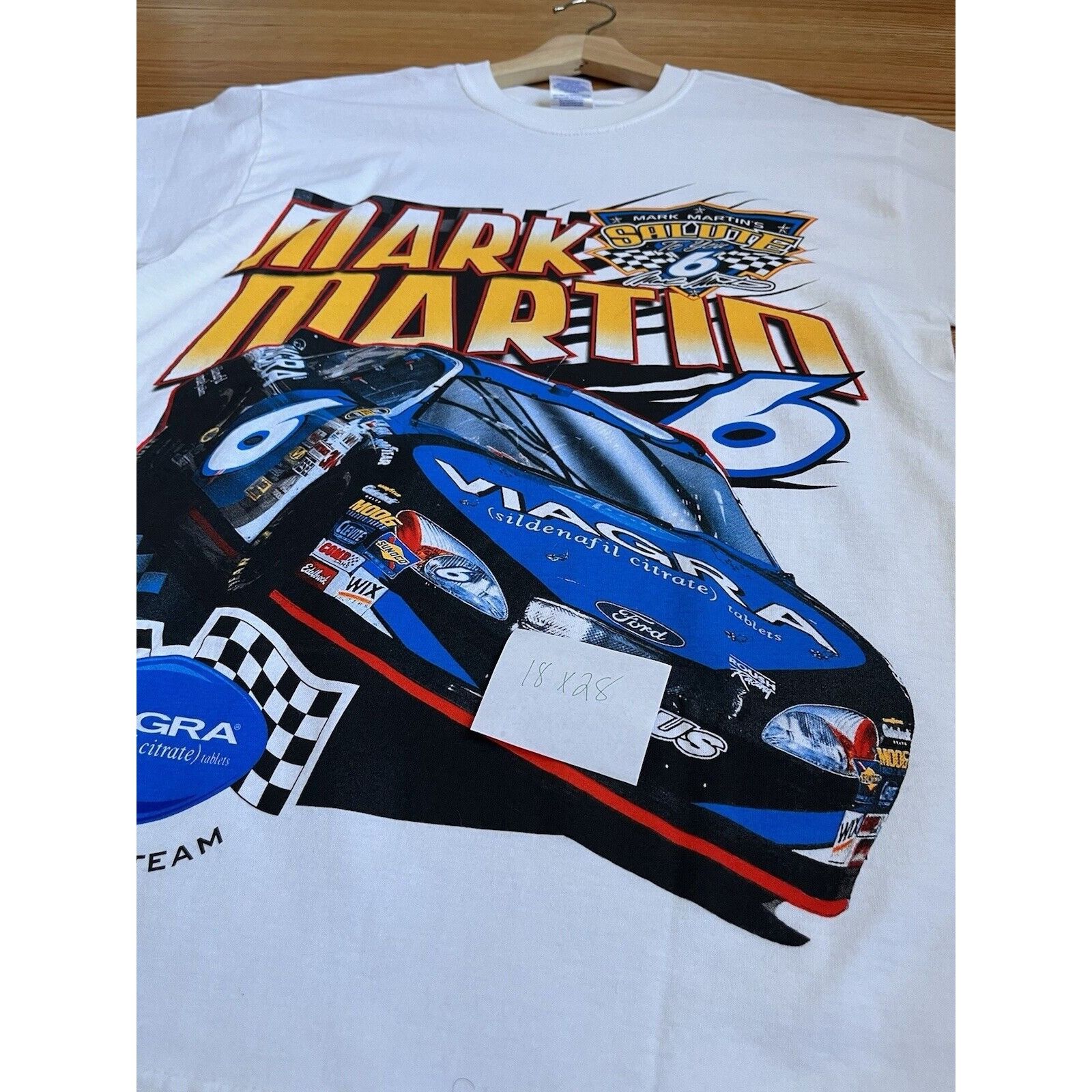 NASCAR NEW VINTAGE MARK MARTIN #6 VIAGRA FORD TAURUS RACING TEE M Size US M / EU 48-50 / 2 - 6 Thumbnail