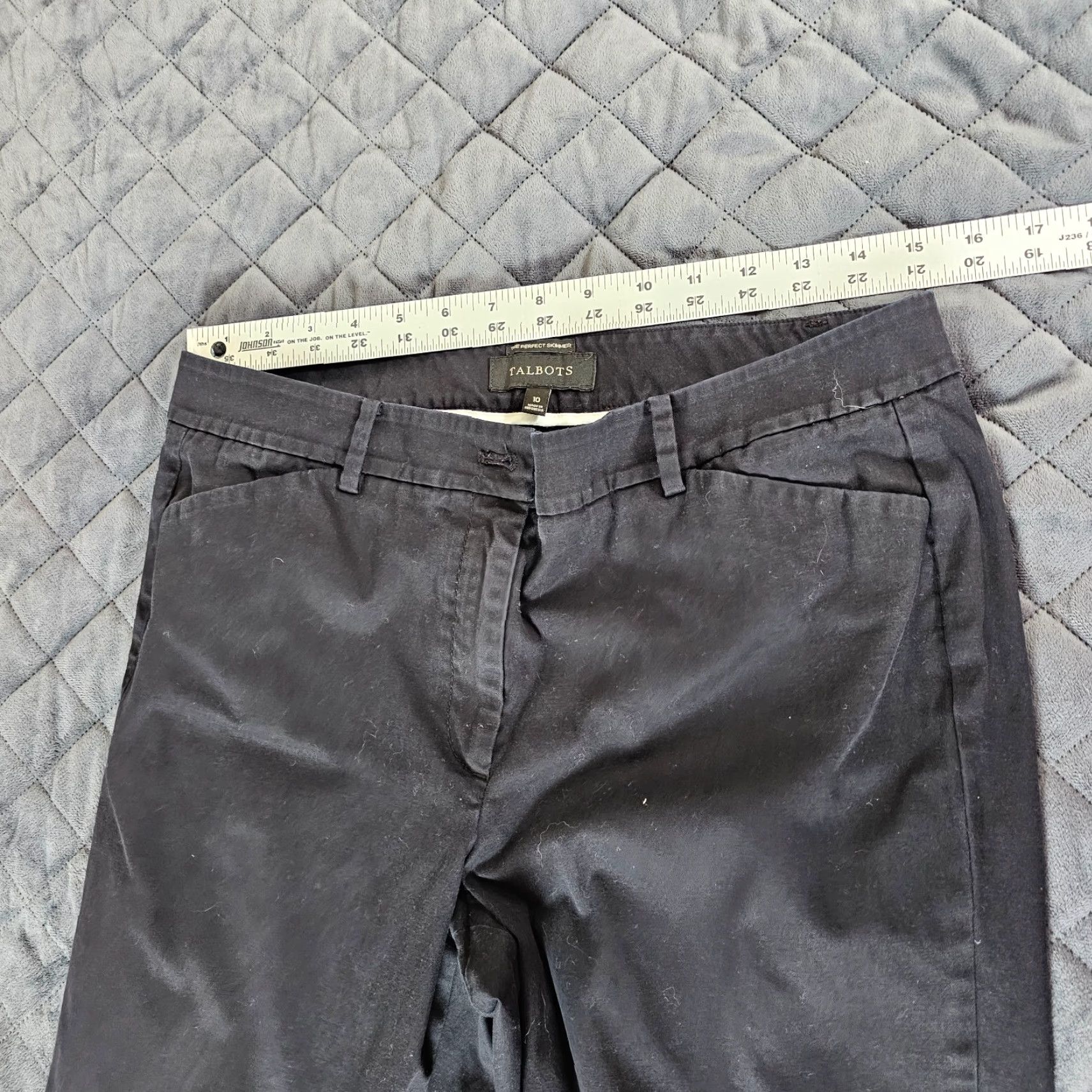 Talbots Talbots Black Cropped Pants Women's Size 10 Tapered Classic Fit Size 32" / US 10 / IT 46 - 5 Thumbnail