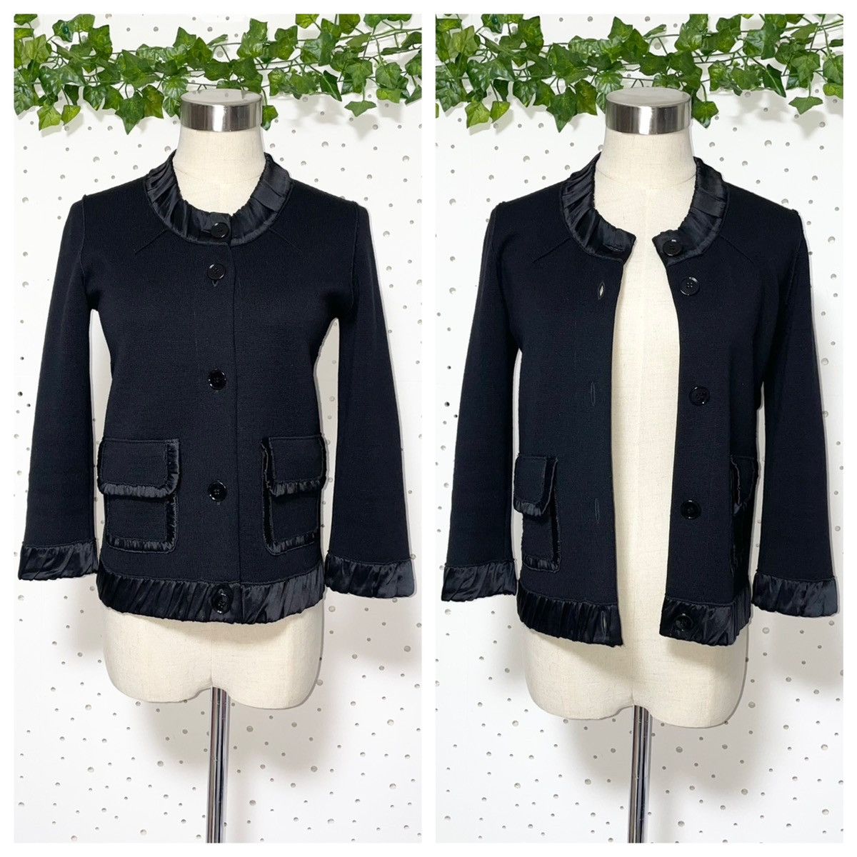 Dolce & Gabbana Dolce & Gabbana Smoke Piping No Collar Jacket 38 Black Size XS / US 0-2 / IT 36-38 - 6 Thumbnail